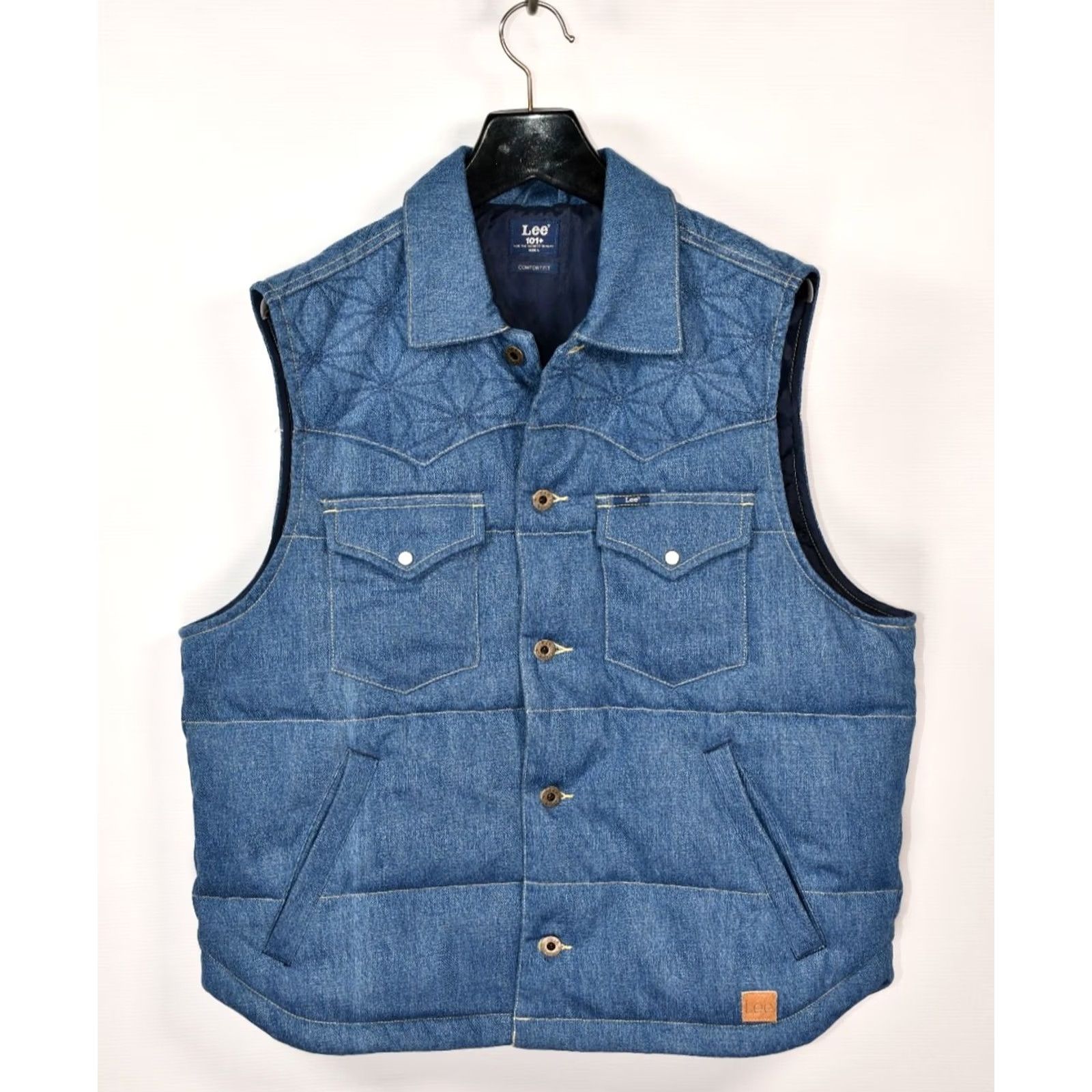 Lee Lee 101+ Limited Edition 125th Anniversary Denim Down Vest Men L Blue Cotton Down Vest Size US L / EU 52-54 / 3 - 2 Thumbnail