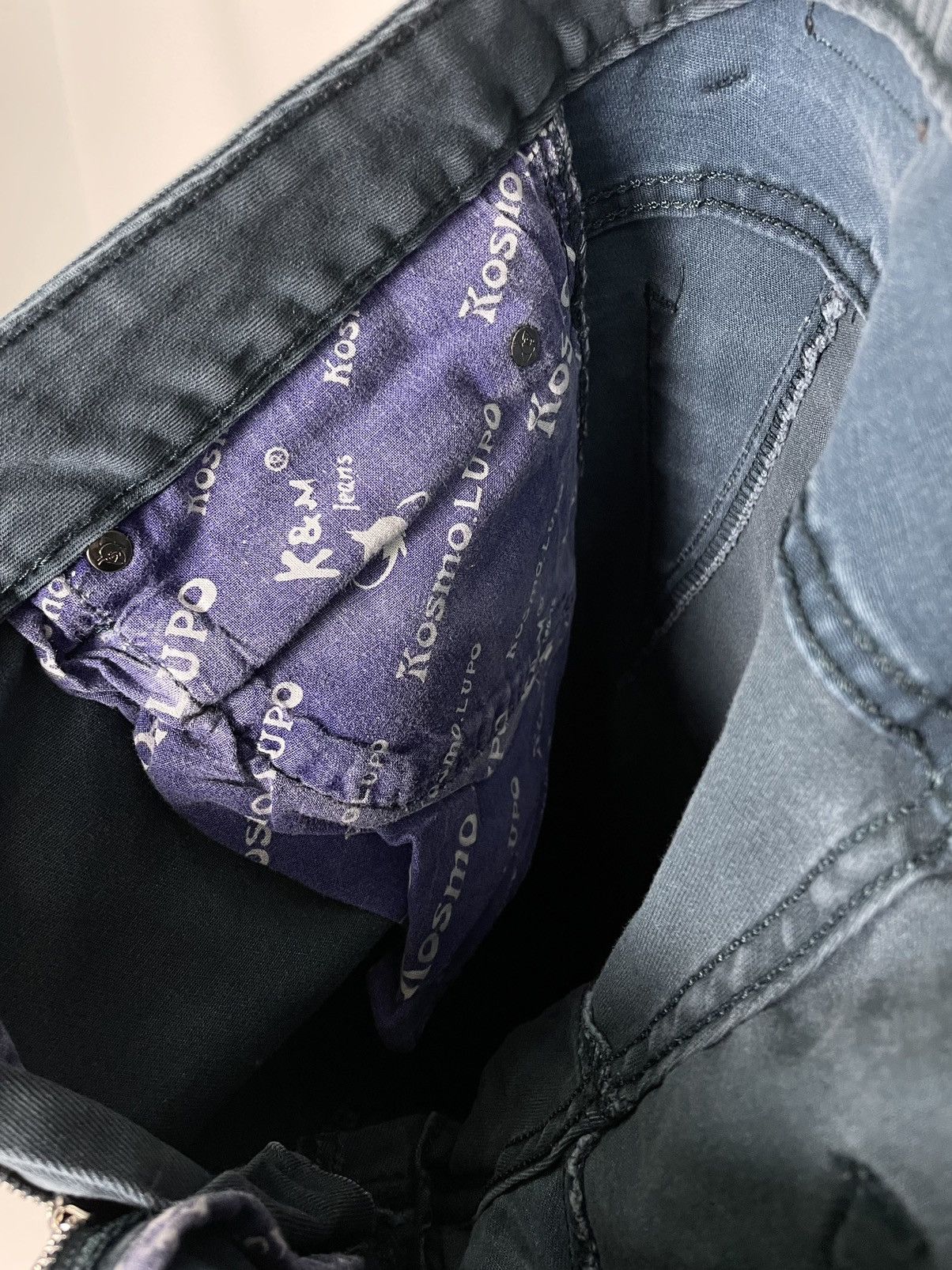 Kapital Kos Mo Lupo Vintage Slim Fit Patchwork Kapital Style Jeans Size US 32 / EU 48 - 16 Thumbnail