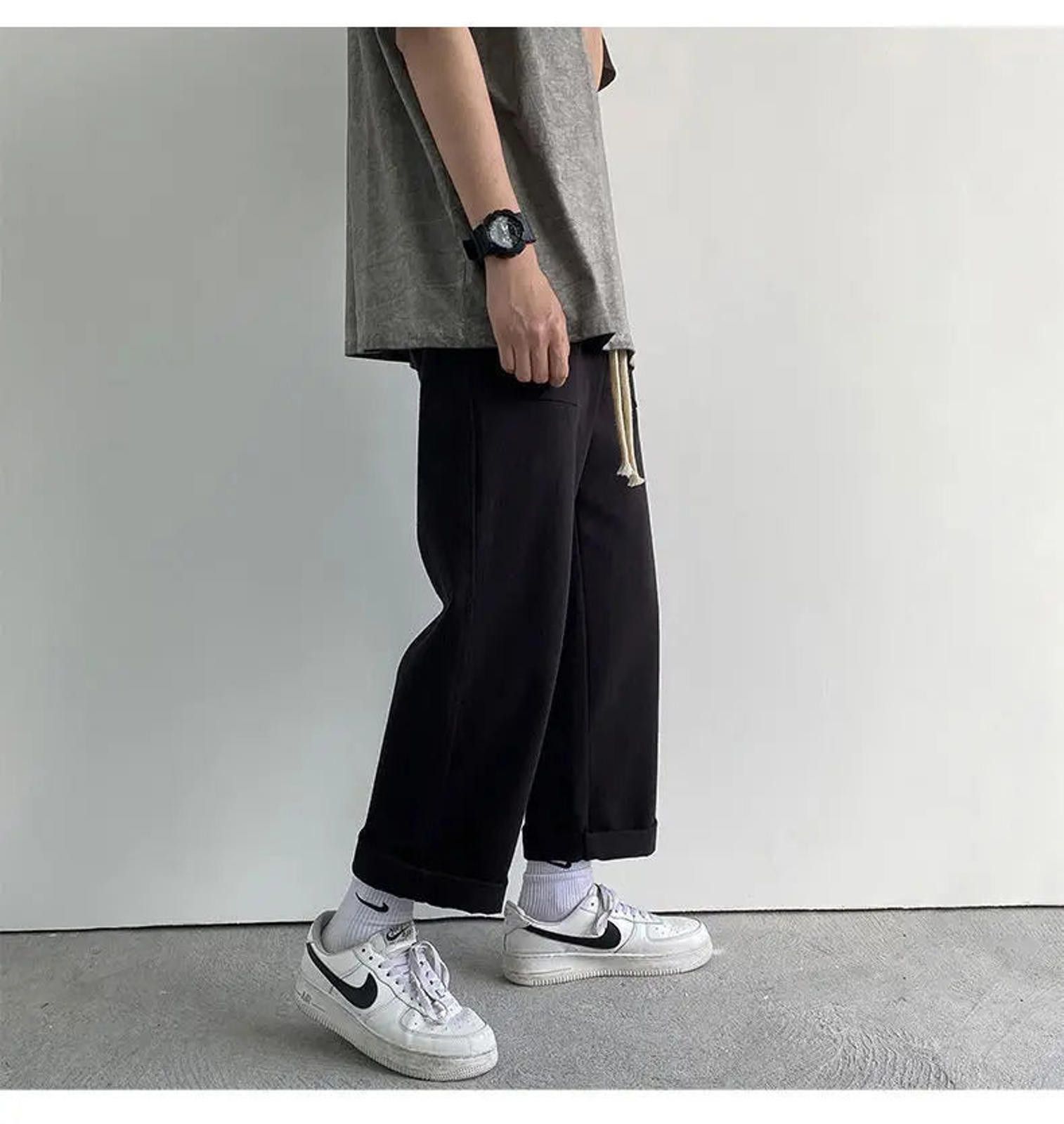 Ankle Length Casual Straight Pants