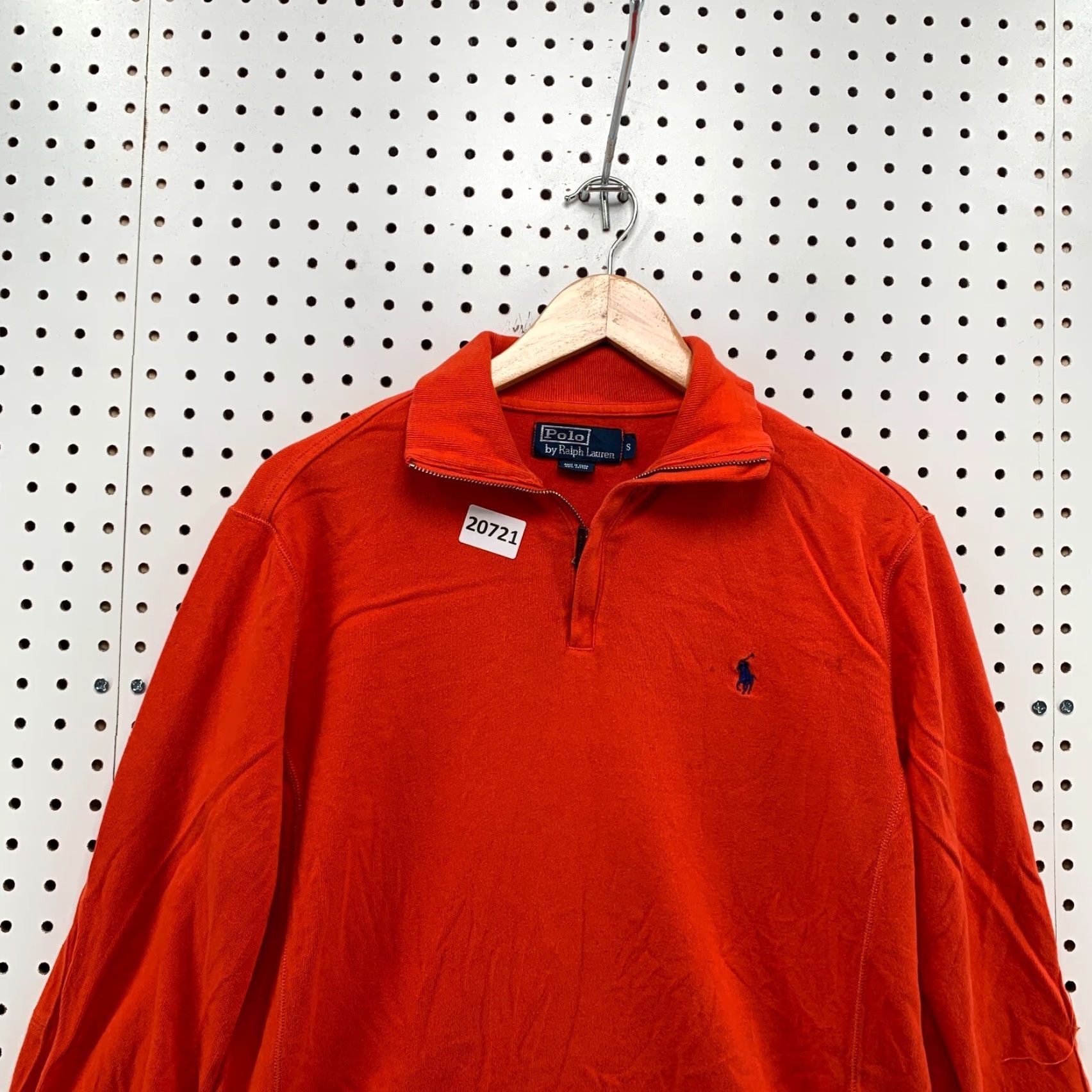 Polo Ralph Lauren VINTAGE Polo Ralph Lauren 1/4 Zip Pullover Sweater Orange Adult Small Preppy Mens Size US S / EU 44-46 / 1 - 5 Thumbnail