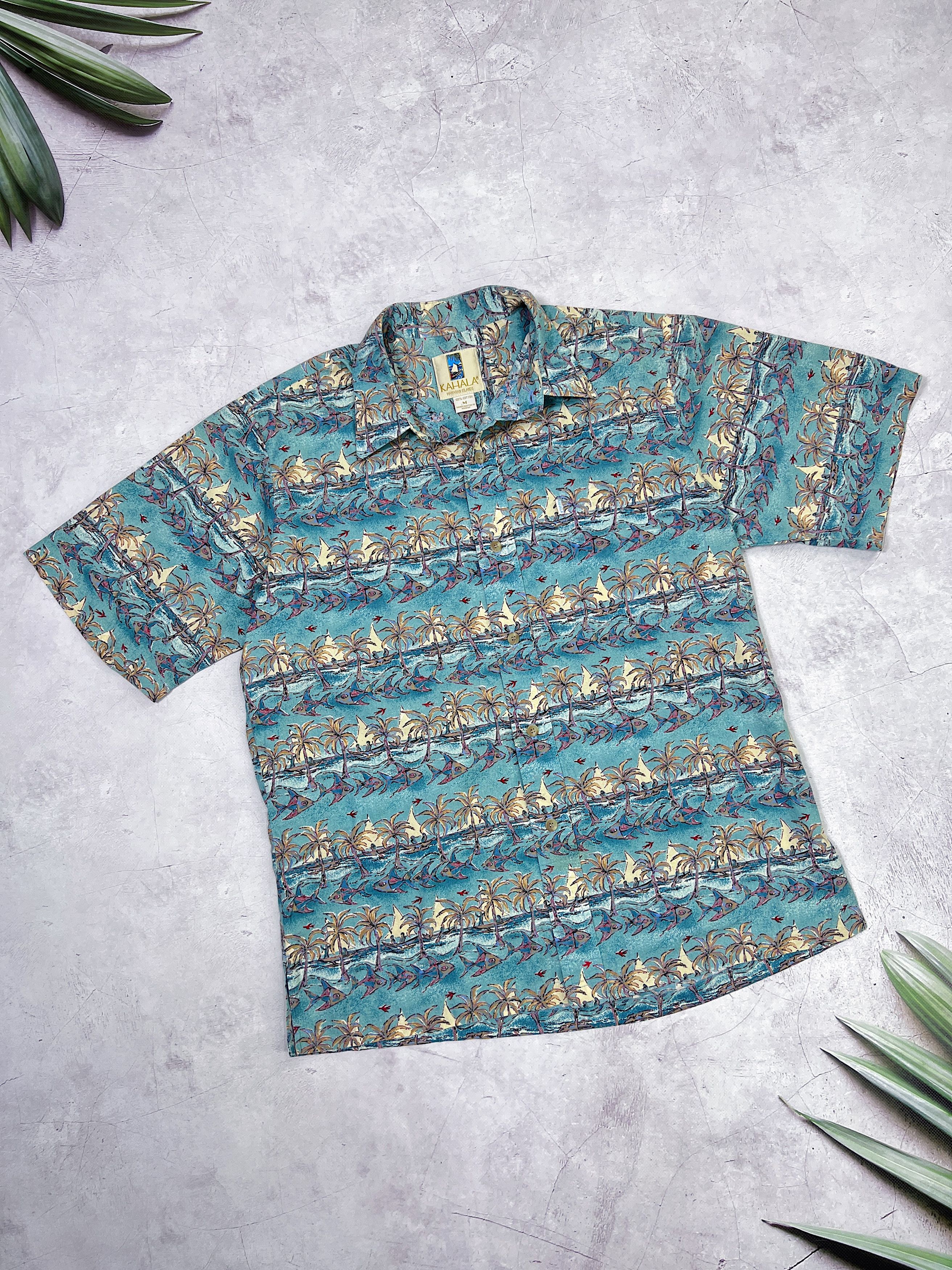 Other Vintage Kahala Hawaiian Shirt Fish & Palms Size US M / EU 48-50 / 2 - 1 Thumbnail