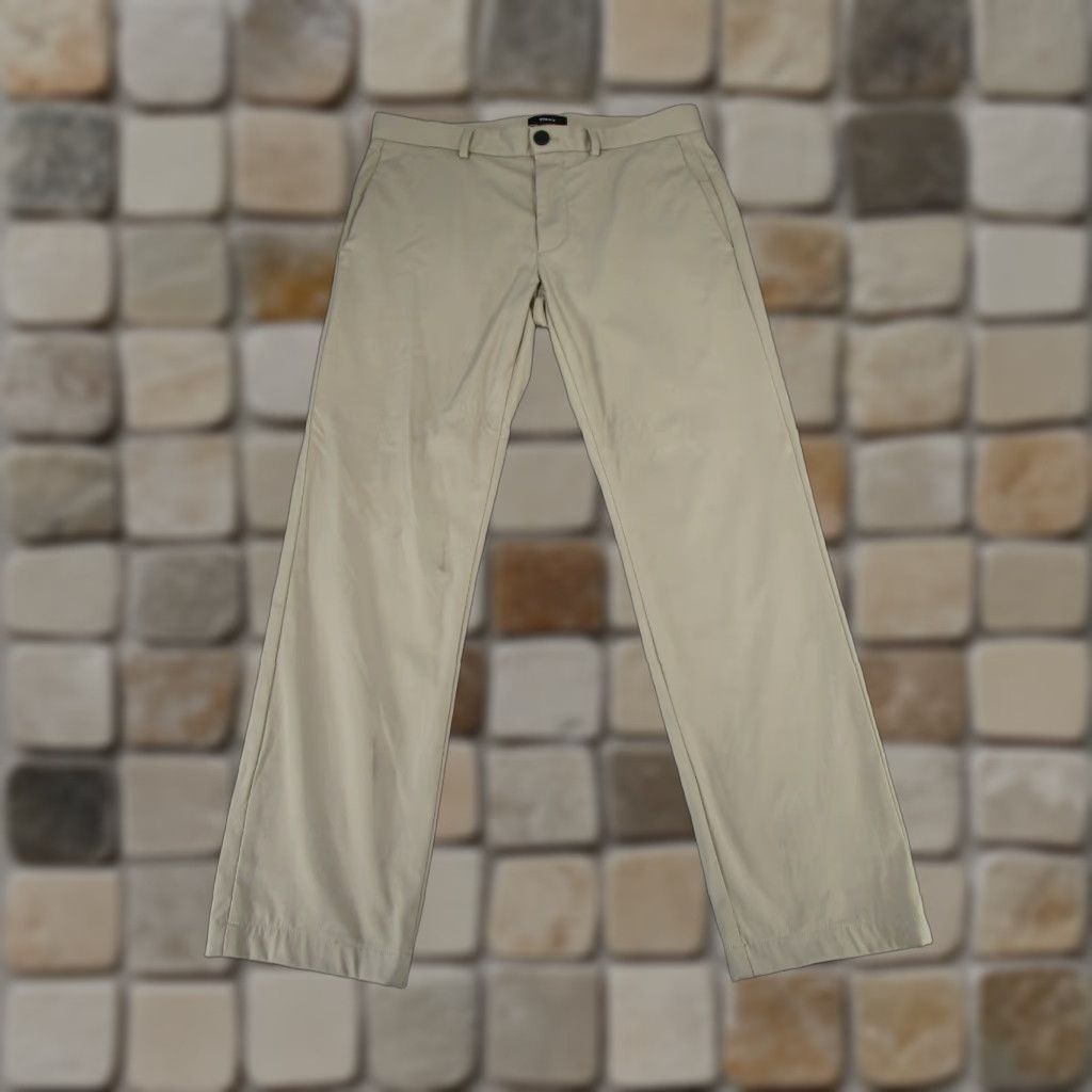 Theory Theory Pants Mens 30 Khaki Stretch Slim Straight Work Beiges Khakis City College Preppy Khakis Mens Slimming Retro - Size US 30 / EU 46 - 1 Thumbnail