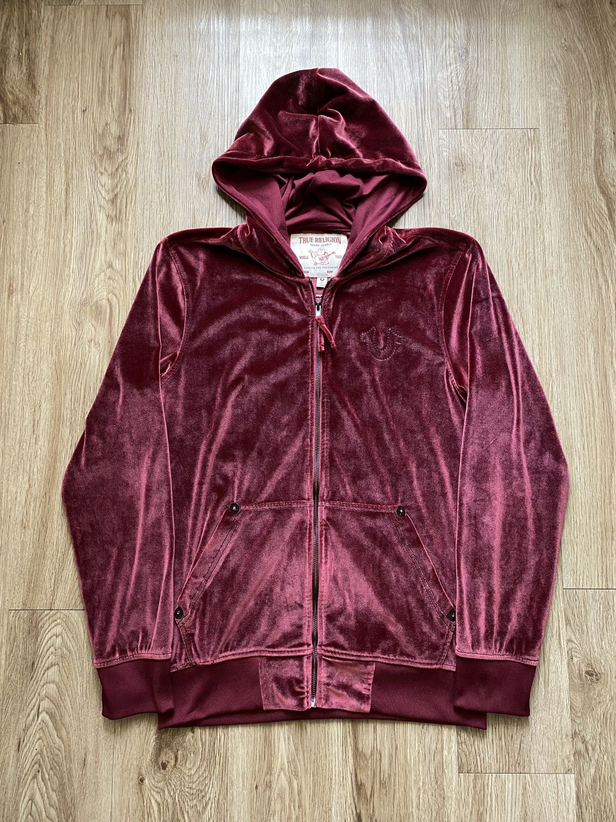 True Religion True Religion Velour Zip Up Hoodie Size US S / EU 44-46 / 1 - 1 Thumbnail