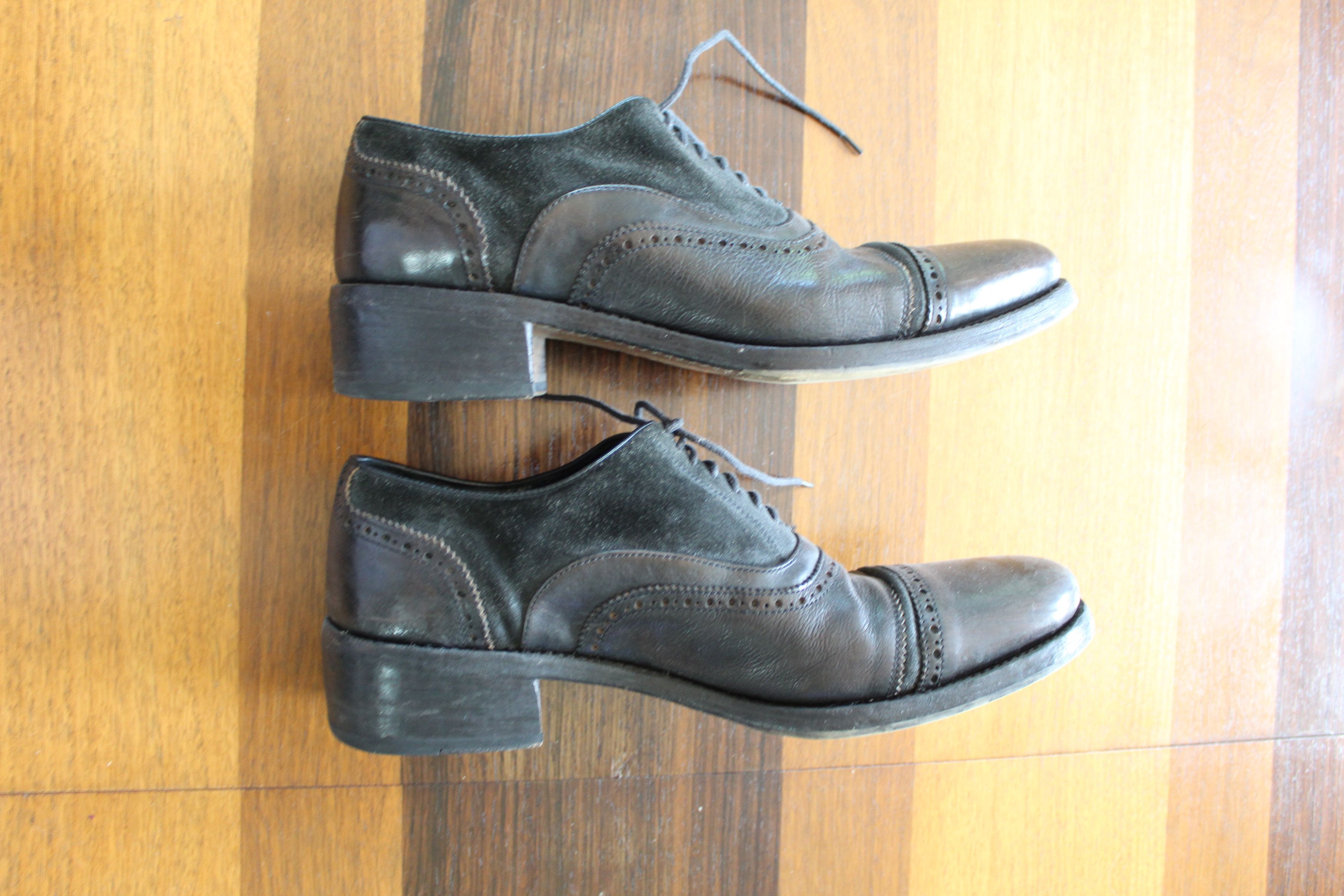 John Varvatos Varvatos Handmade, Two-Tone Double Balmoral w/ Cuban Heel Size US 11 / EU 44 - 6 Thumbnail