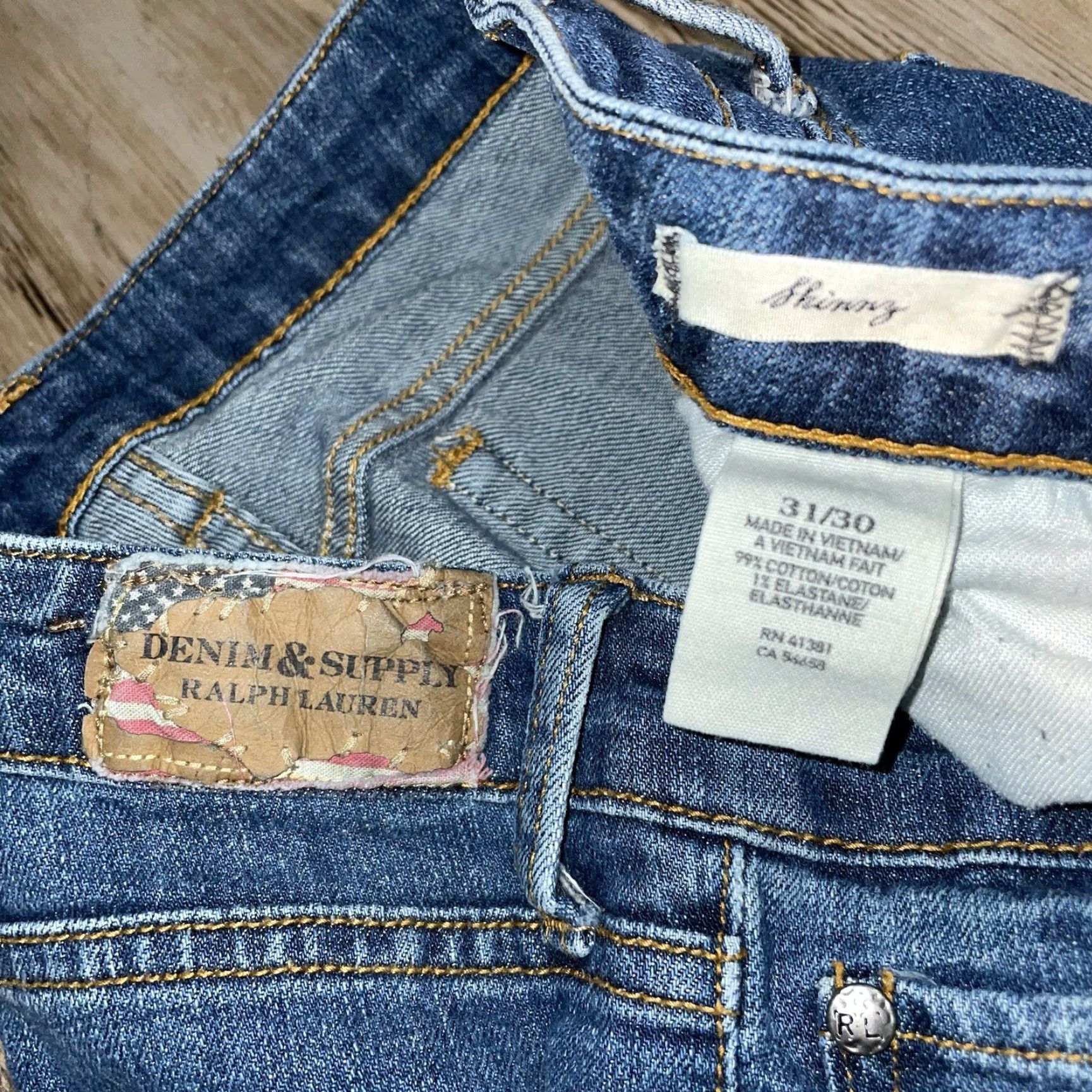 Ralph Lauren Ralph Lauren DENIM & Supply Jeans Women 31x30 Blue Straight Skinny Cotton Denim Size 24" / US 00 / IT 34 - 4 Thumbnail