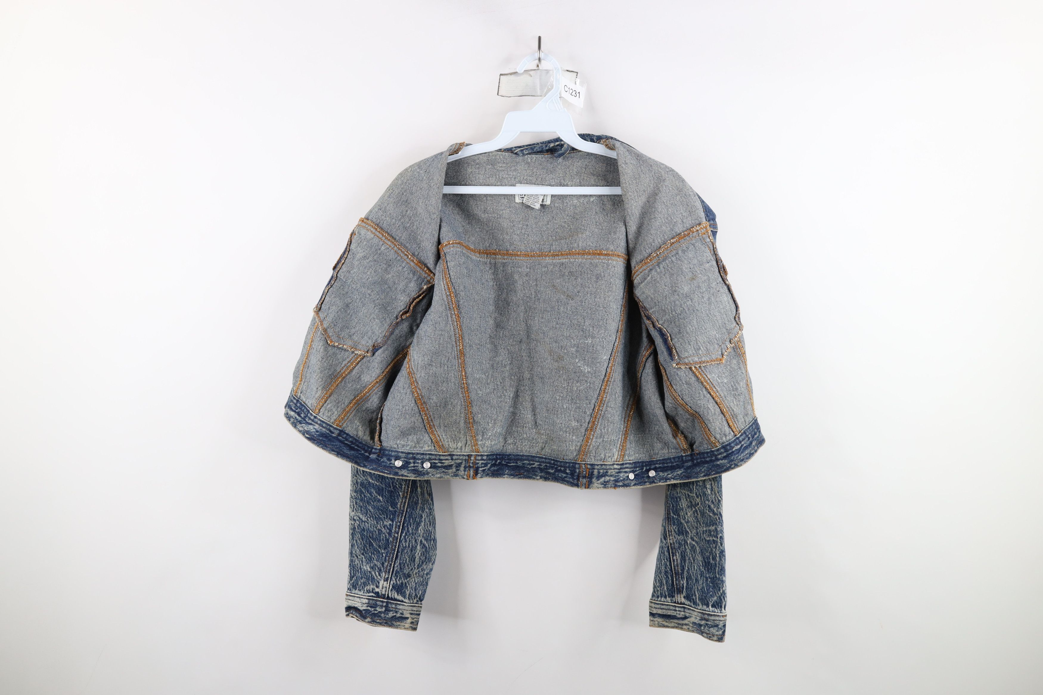 Vintage Vintage 90s Streetwear Acid Wash Denim Trucker Jacket Size M / US 6-8 / IT 42-44 - 10 Thumbnail