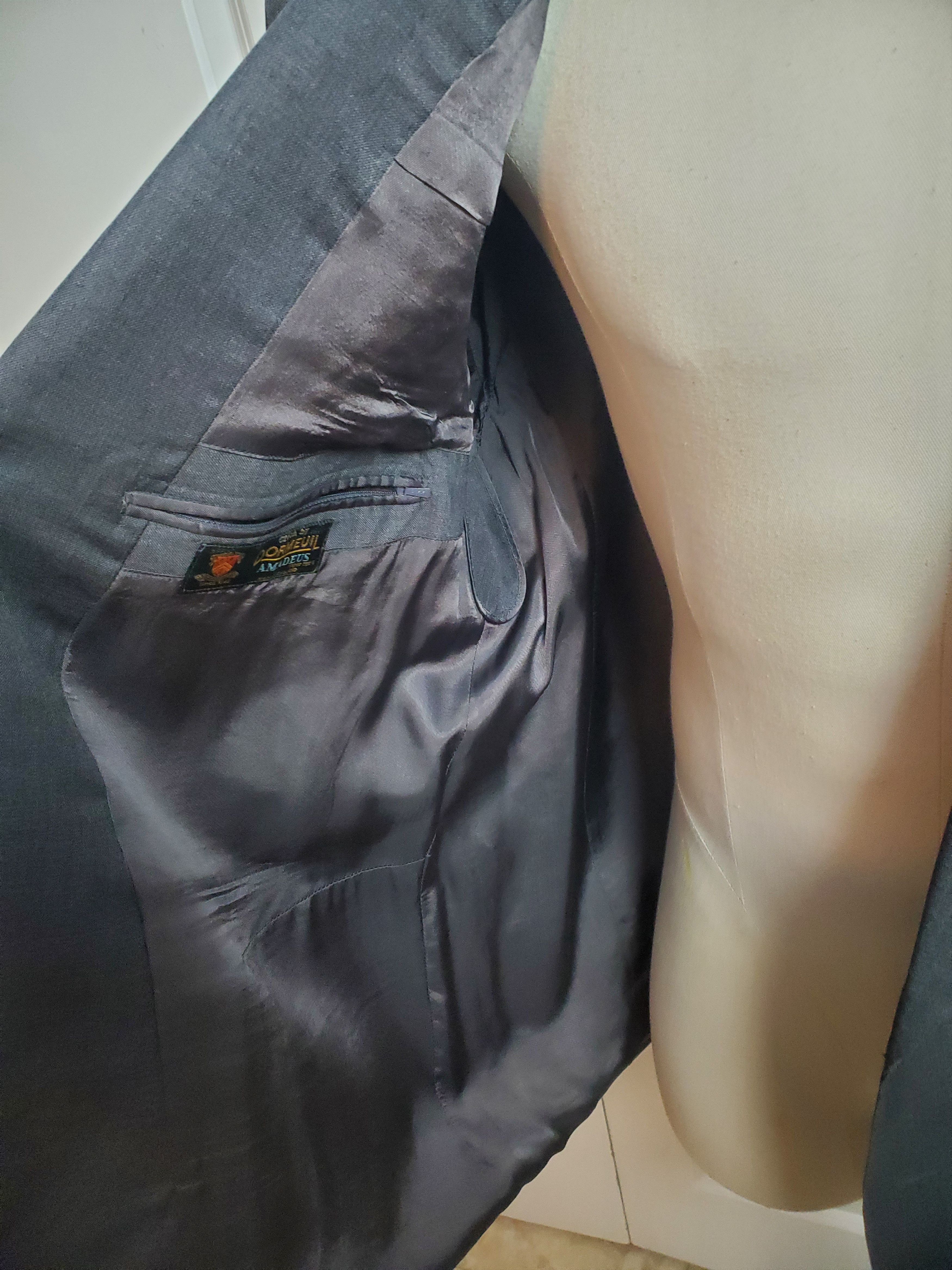 Other Dormeuil Amadeus 50R - 52R Grey Super 100s Wool Mens Suit Size 50R - 7 Thumbnail