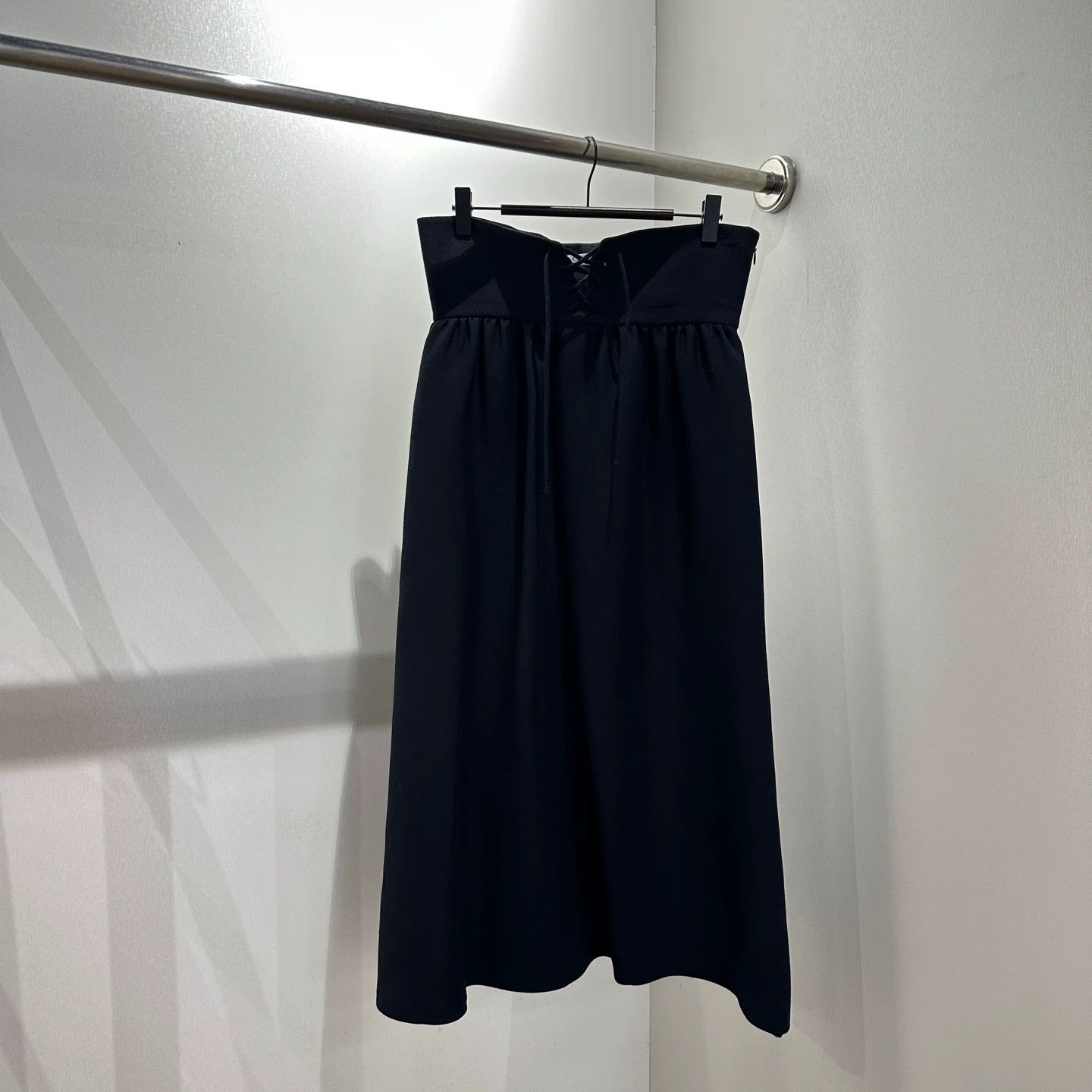 Christian Dior Monsieur CHRISTIAN DIOR apr714 high-waist tie wool skirt Size 38 Size 27" / US 4 / IT 40 - 1 Thumbnail