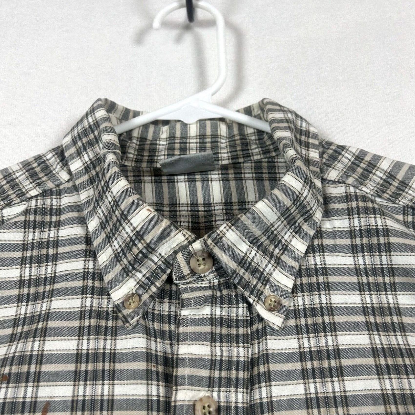 Carhartt Carhartt Mens Paint Stained Plaid Button Up Shirt 2XL Short Sleeve Workwear Tan Regular Size Thick Cotton Button-Down Collar Mens Size US XXL / EU 58 / 5 - 5 Thumbnail