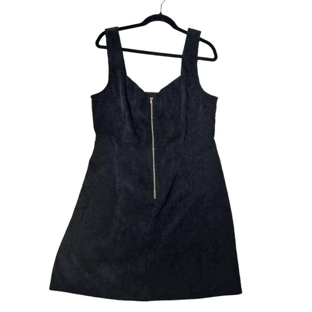 Designer Missguided Zip Through Cord Dress Black Size 12 Size XL / US 12-14 / IT 48-50 - 2 Thumbnail