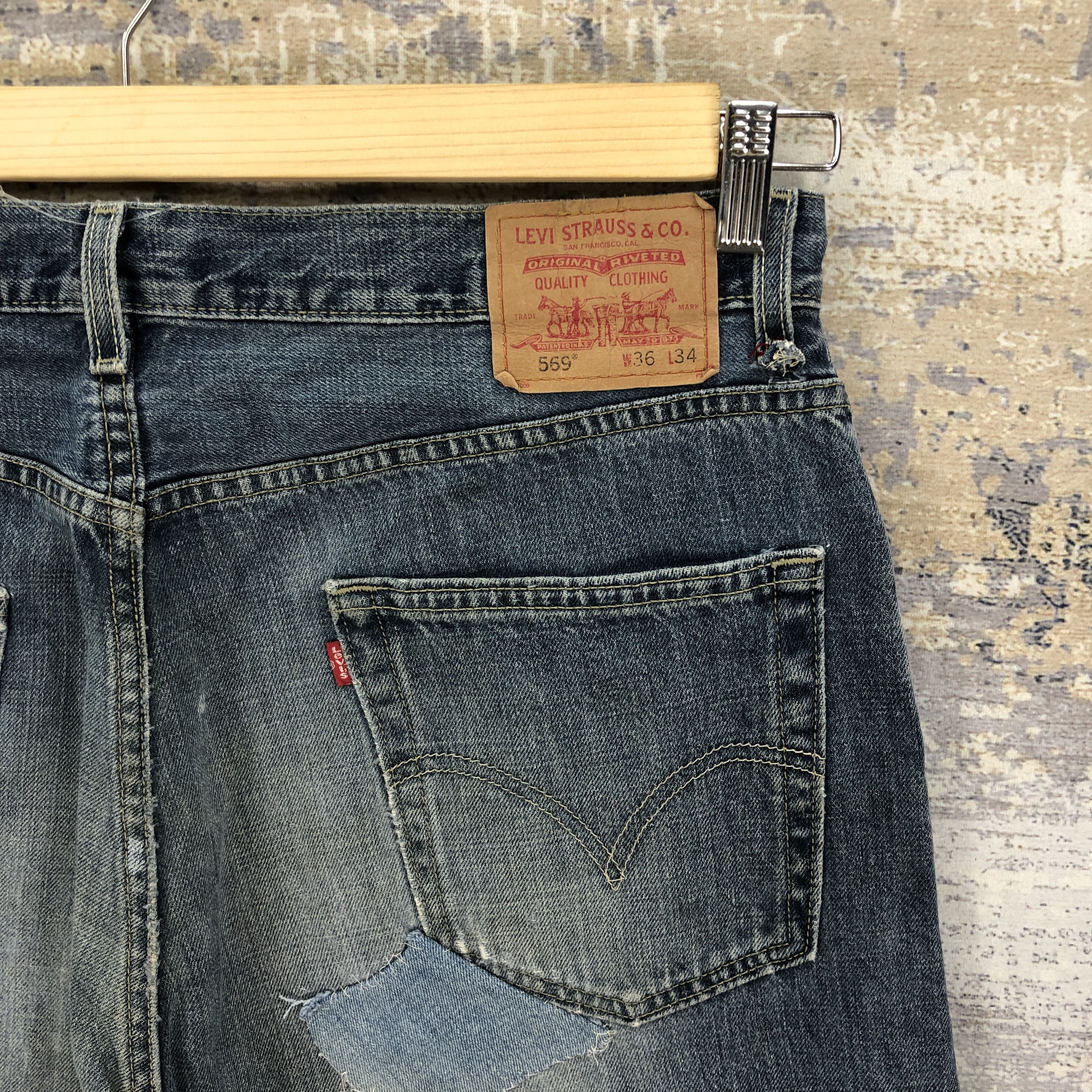 Levi's × Vintage Vintage Y2K Levis 569 Baggy Loose Jeans Levi's Faded Denim Size US 36 / EU 52 - 7 Thumbnail