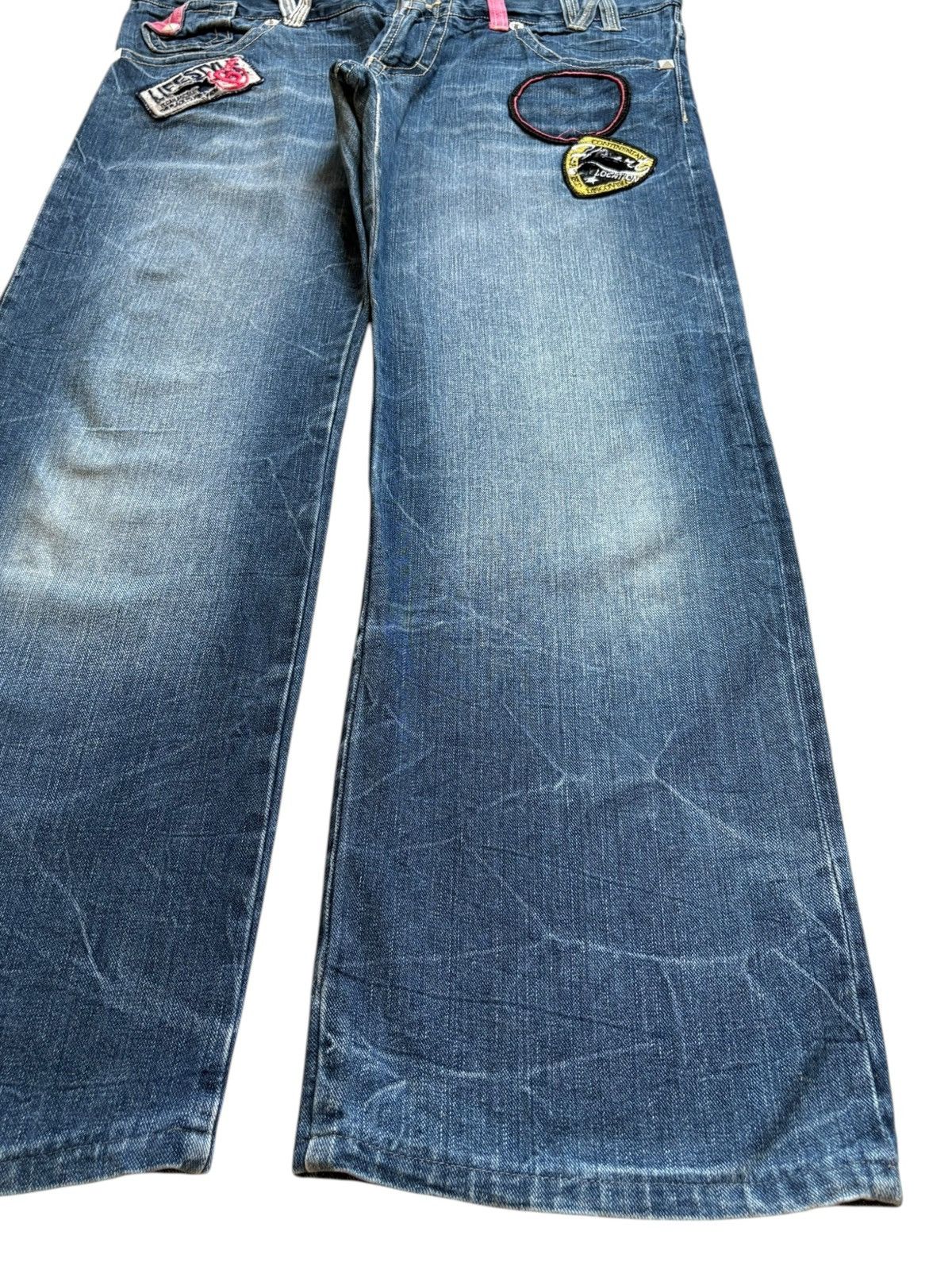 JNCO × Japanese Brand Vintage Japanese Brand Double Waist Blue Wash Baggy Jean Size US 36 / EU 52 - 7 Thumbnail