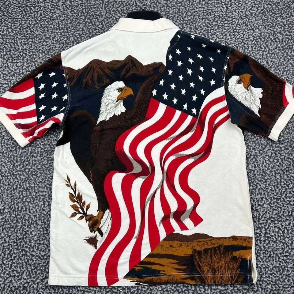 Cotton Traders Cotton Traders Sport Eagle American Flag Polo Shirt Men M Size US M / EU 48-50 / 2 - 2 Thumbnail