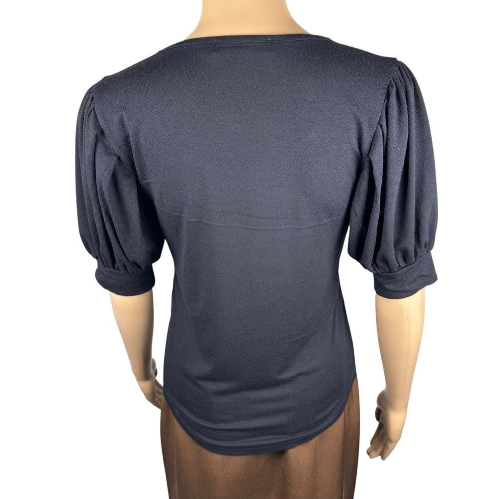 Frame Frame Puff Sleeve Viscose Black T-Shirt Size S Size S / US 4 / IT 40 - 5 Thumbnail