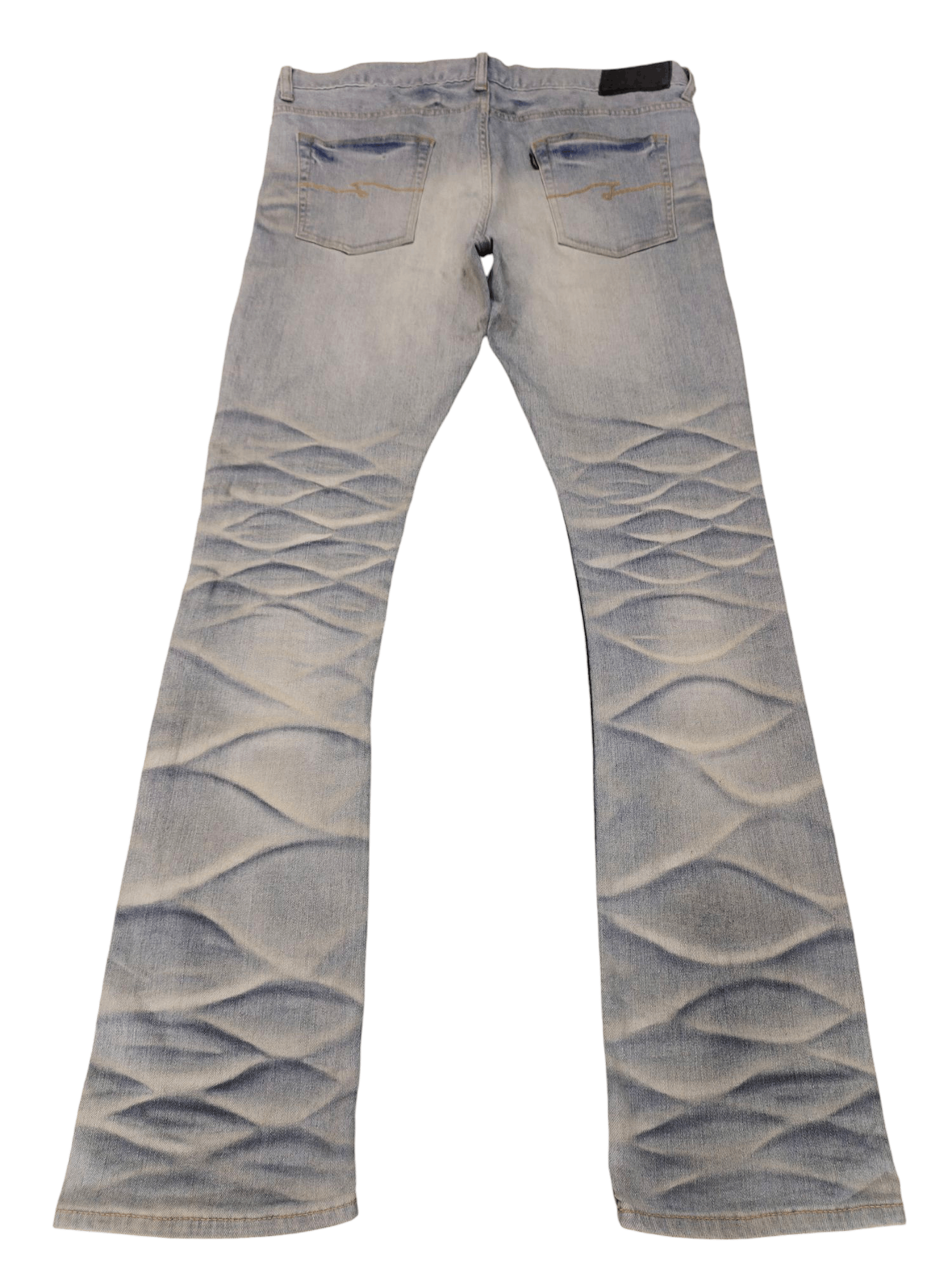 GOSTAR DE FUGA Flare Jeans Jackrose Japan Clawmark Faded Denim Bootcut Y2k Size US 34 / EU 50 - 11 Thumbnail