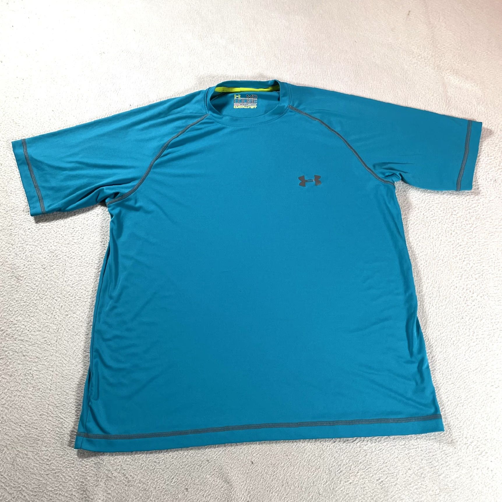 Under Armour Mens Loose Fit Blue Heat Gear Catalyst Stretch Shirt for Gym Running and Jogging Medium by Under Armour Grailed