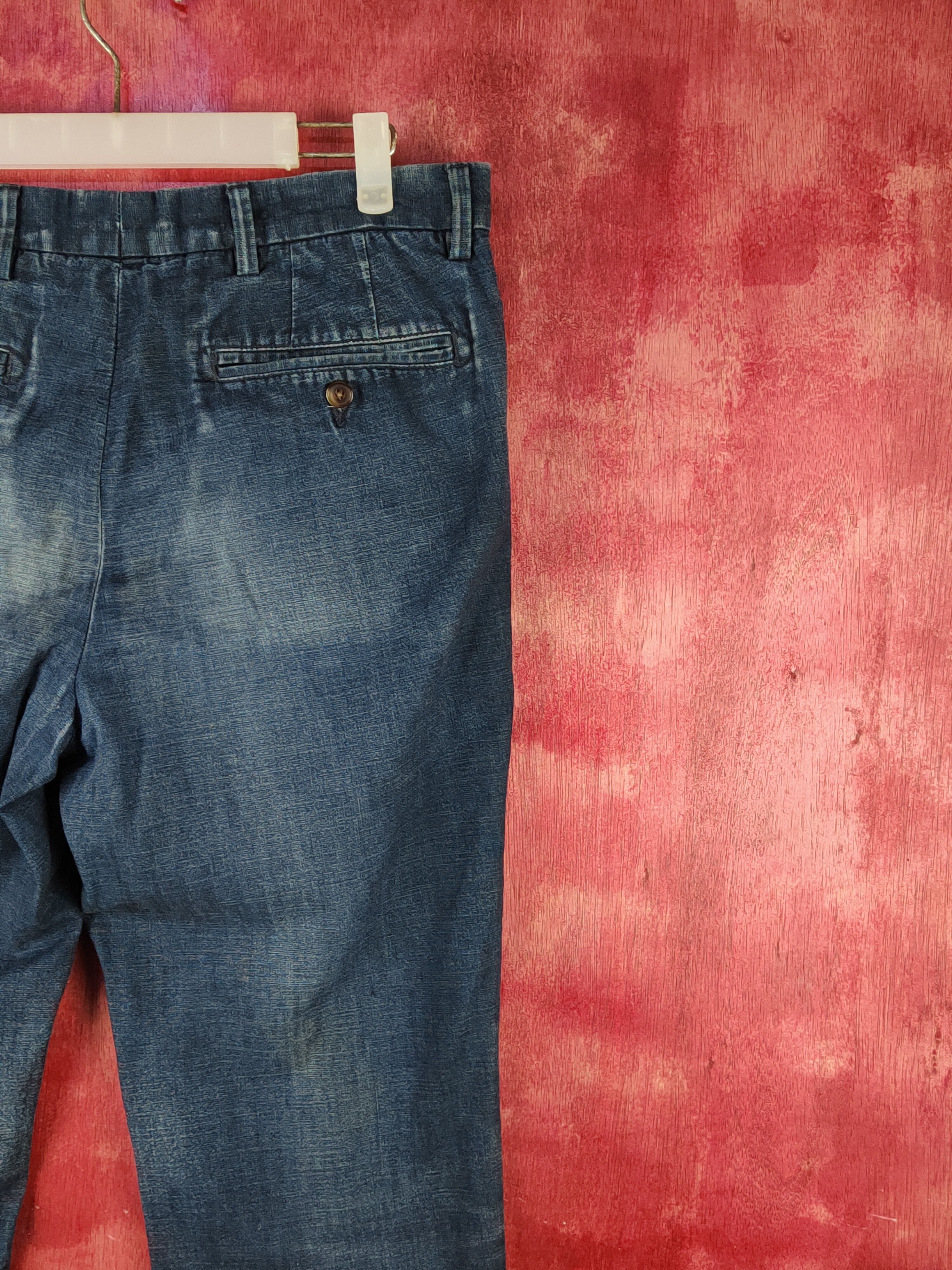Japanese Brand Lands End Blue Distressed Ripped Soft Jeans #S2054 Size US 32 / EU 48 - 10 Thumbnail