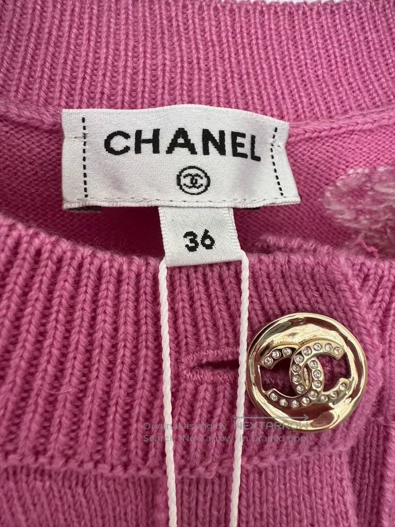 Chanel Chanel Spring and Summer Preview Series Pink Bow Short-sle Size XS / US 0-2 / IT 36-38 - 3 Thumbnail