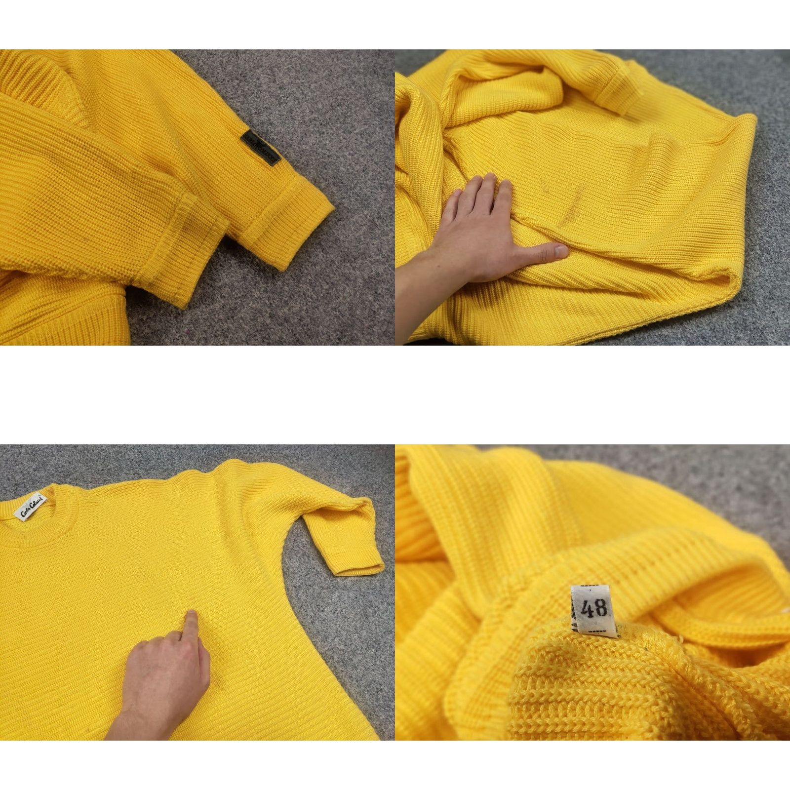Carlo Colucci VINTAGE Carlo Colucci Logo Yellow Knit Cotton Blend Sweater M Wool? No, Cotton Blend Size US M / EU 48-50 / 2 - 9 Thumbnail
