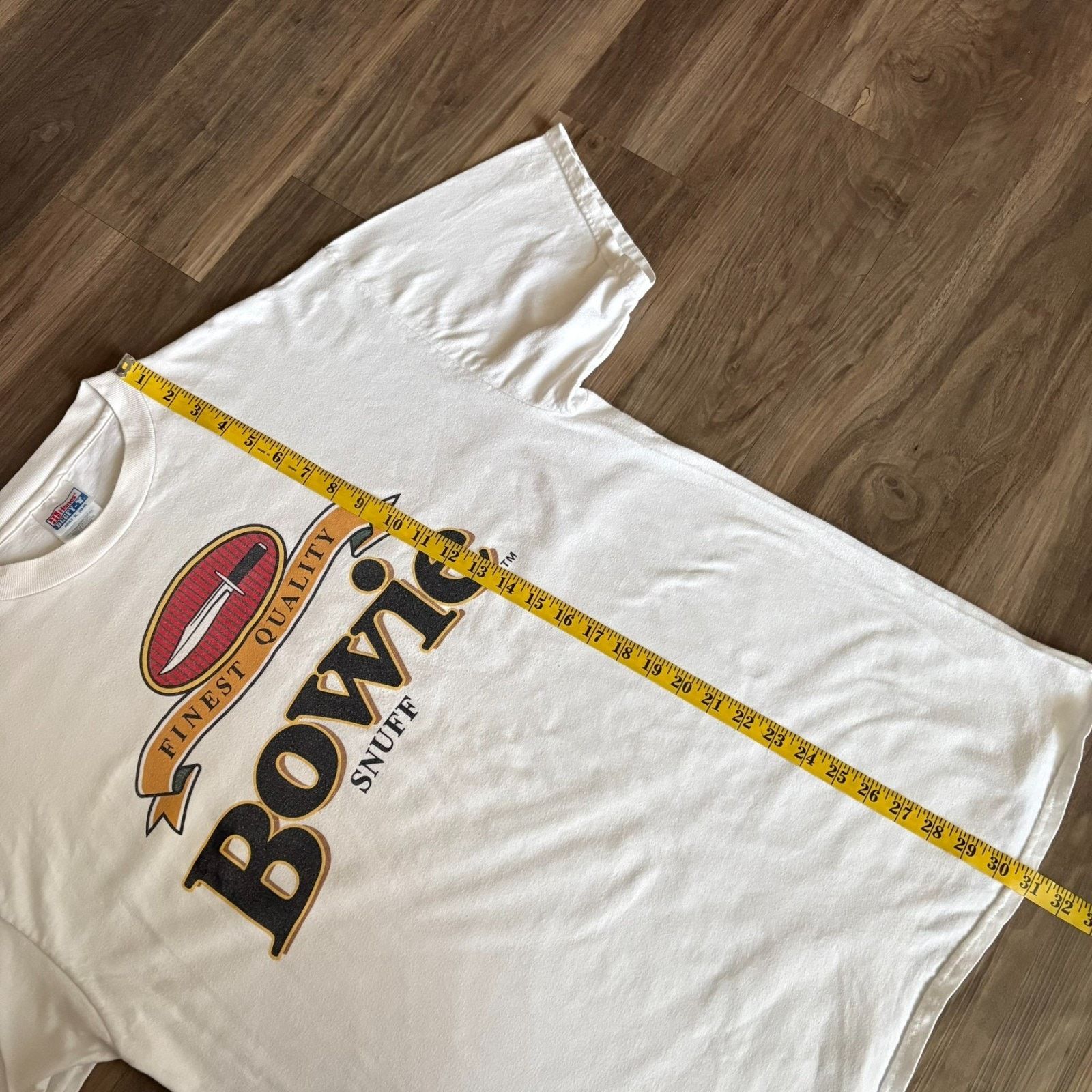 Vintage Vintage Bowie Snuff Dip T-Shirt Men's Size XL White 1990s Size US XL / EU 56 / 4 - 5 Thumbnail