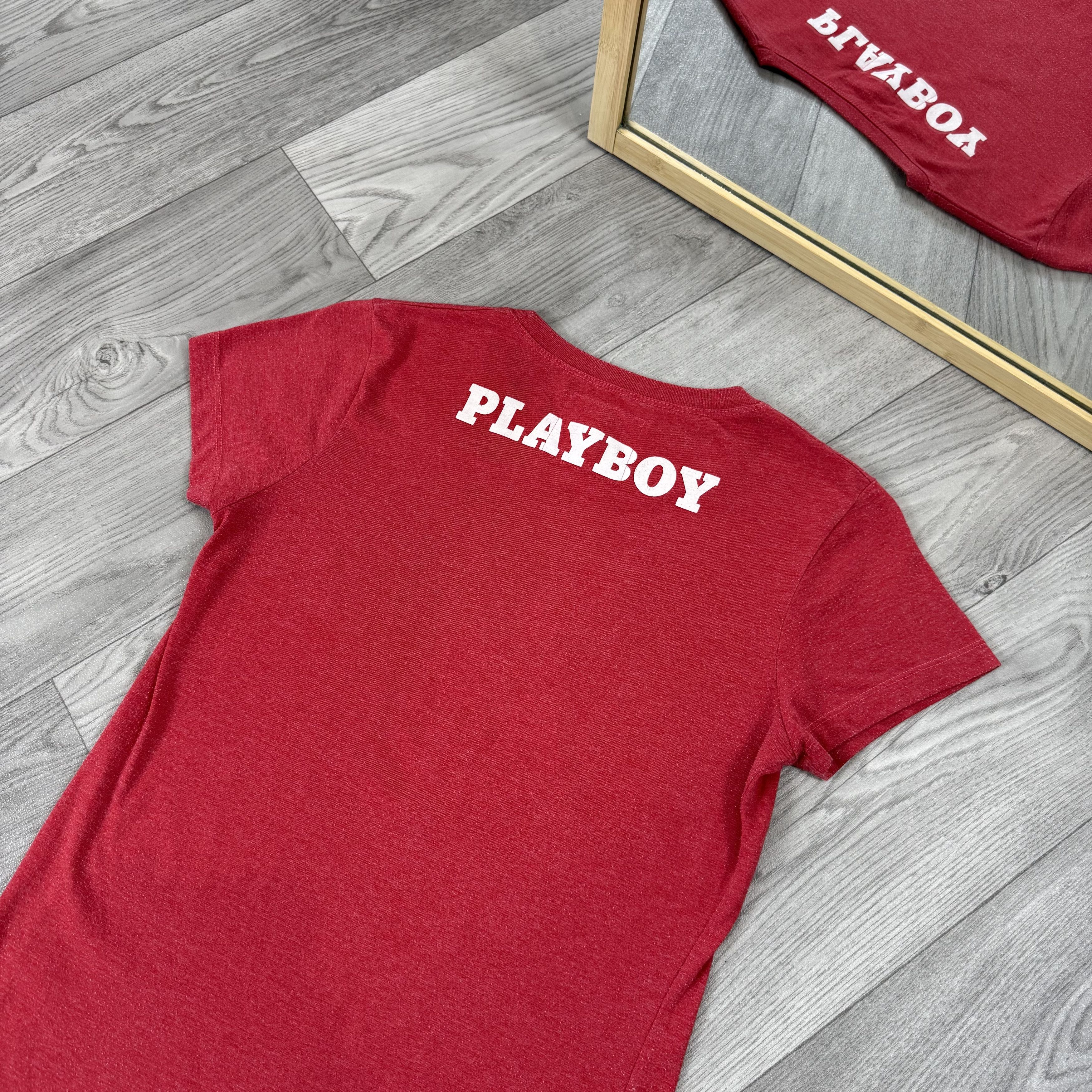 Playboy Vintage Playboy 00s Bunny Graphic Red Tee Shirt Size S / US 4 / IT 40 - 7 Thumbnail