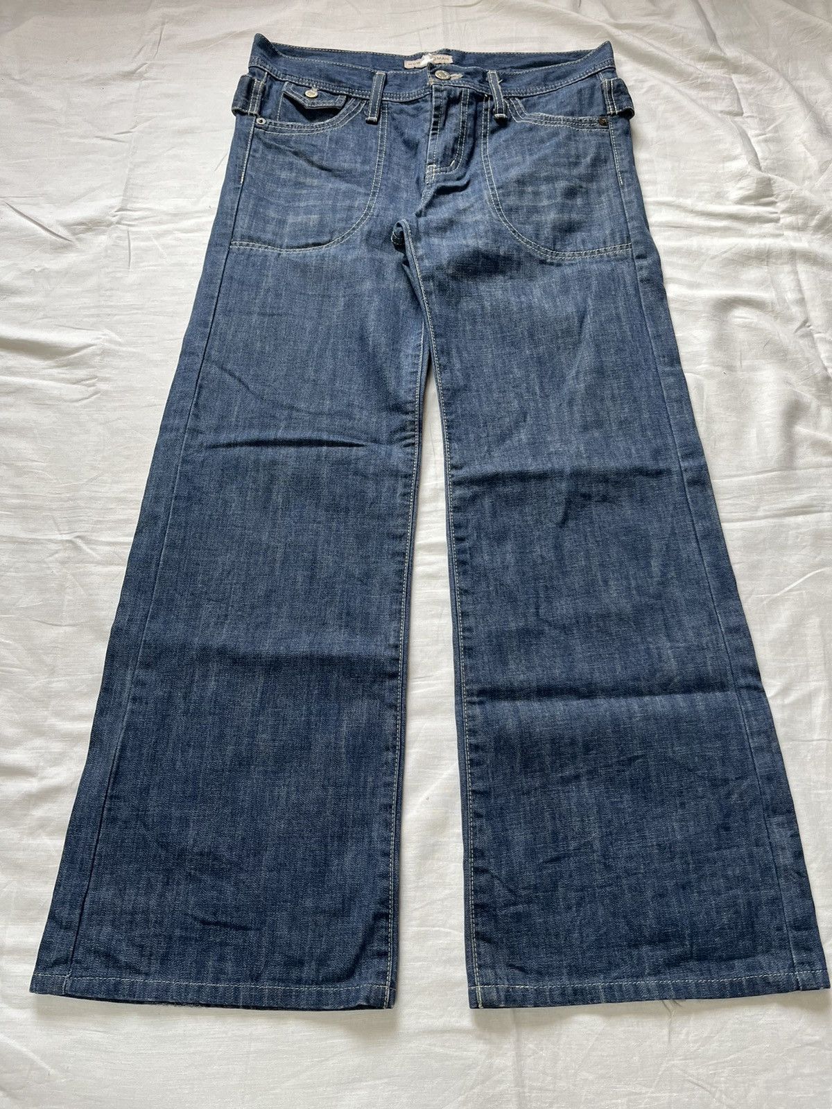If Six Was Nine × Japanese Brand Human Woman Bootcut Jeans Rare Pocket Buckle Size 32" / US 10 / IT 46 - 3 Thumbnail