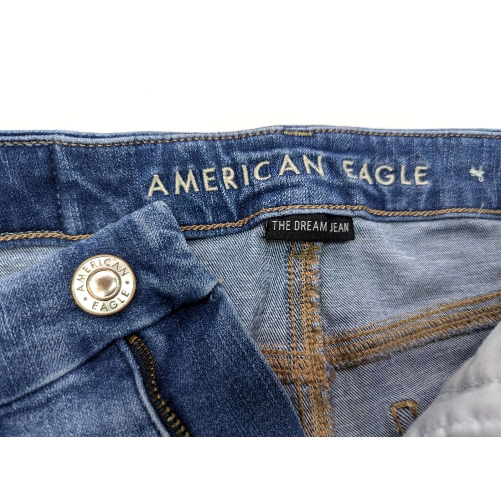 American Eagle Outfitters American Eagle Outfitters Dream Jean Jeans Jegging Distressed 90s Blue 24x27.5 Womens Regular High Rise XSmall? Size 26" / US 2 / IT 38 - 6 Thumbnail