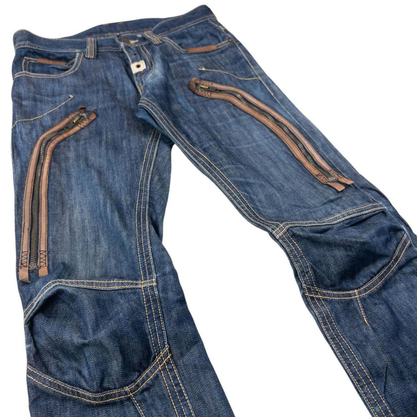 Other Vintage 2000sn PPFM Leather Detail Denim Jeans Size W29 Size US 29 - 5 Thumbnail