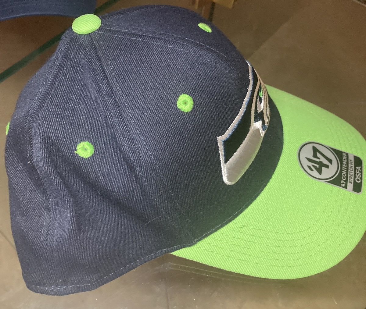 47 Brand Seattle Seahawks 47 contender stretch fit osfa green hat cap Size ONE SIZE - 9 Thumbnail