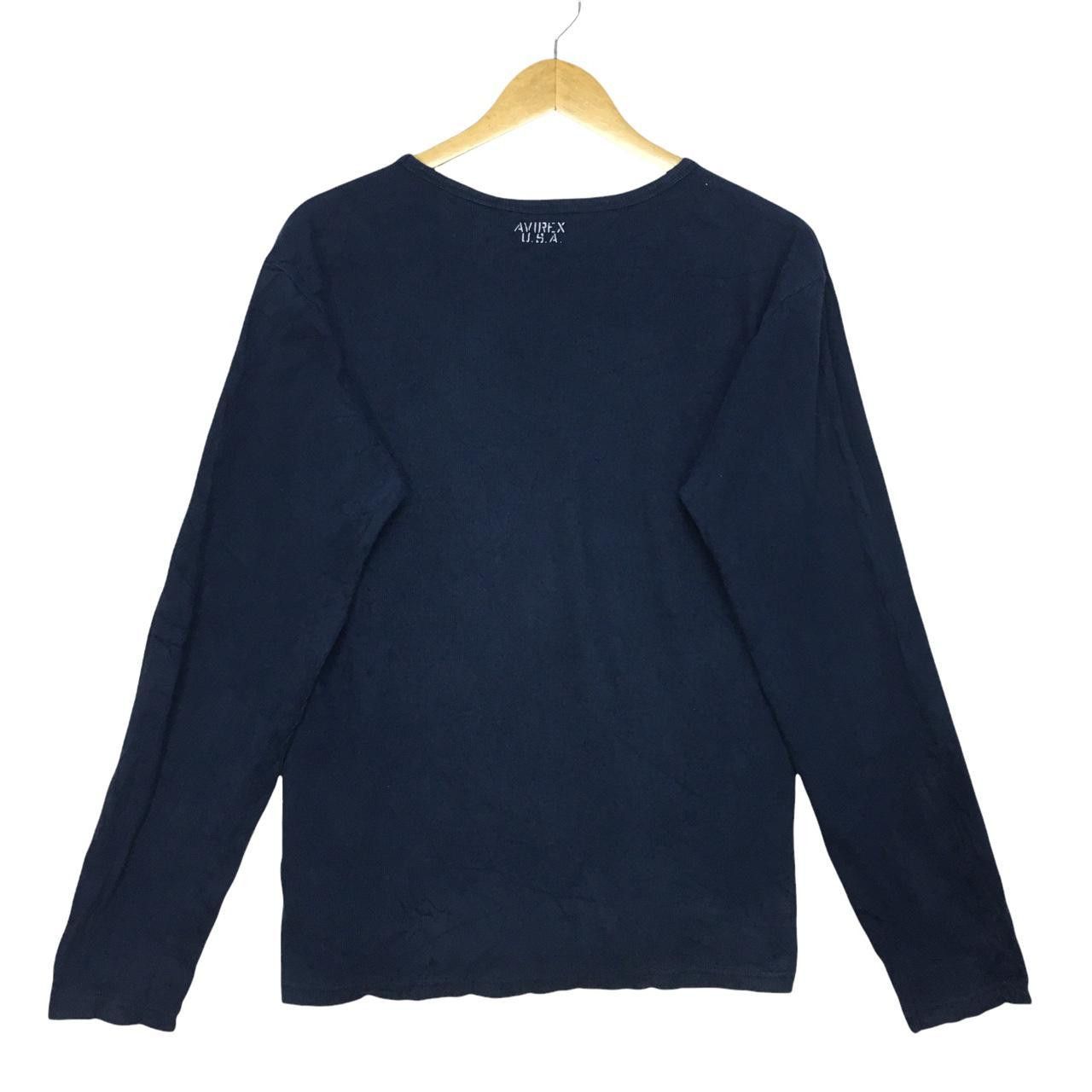Avirex Vtg AVIREX U.S.A. Long Sleeve T-Shirt All American Size L / US 10 / IT 46 - 3 Thumbnail