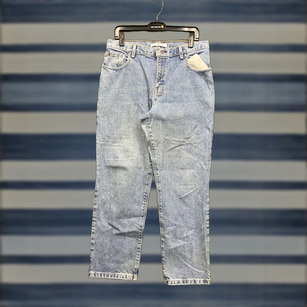 Tommy Hilfiger Tommy Hilfiger Jeans Womens 12 Blue Denim Straight Leg 5-Pocket Regular Inseam 28 in Cotton Denim City College Outdoor Vintage: No Size 34" / US 12 / IT 48 - 1 Thumbnail