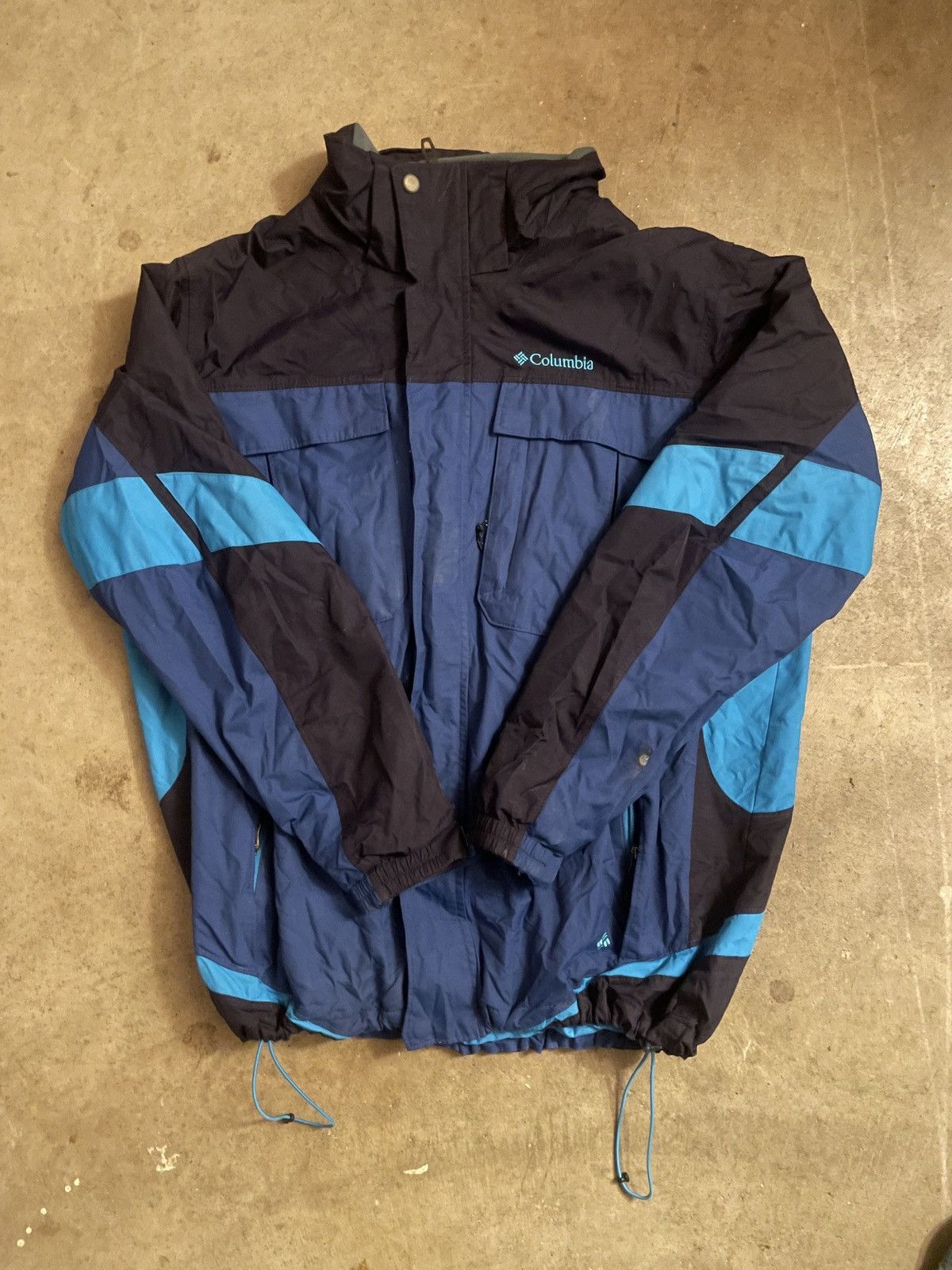 Columbia Vintage Columbia Sportswear Omni-Tech blue outdoors jacket Size US L / EU 52-54 / 3 - 1 Thumbnail