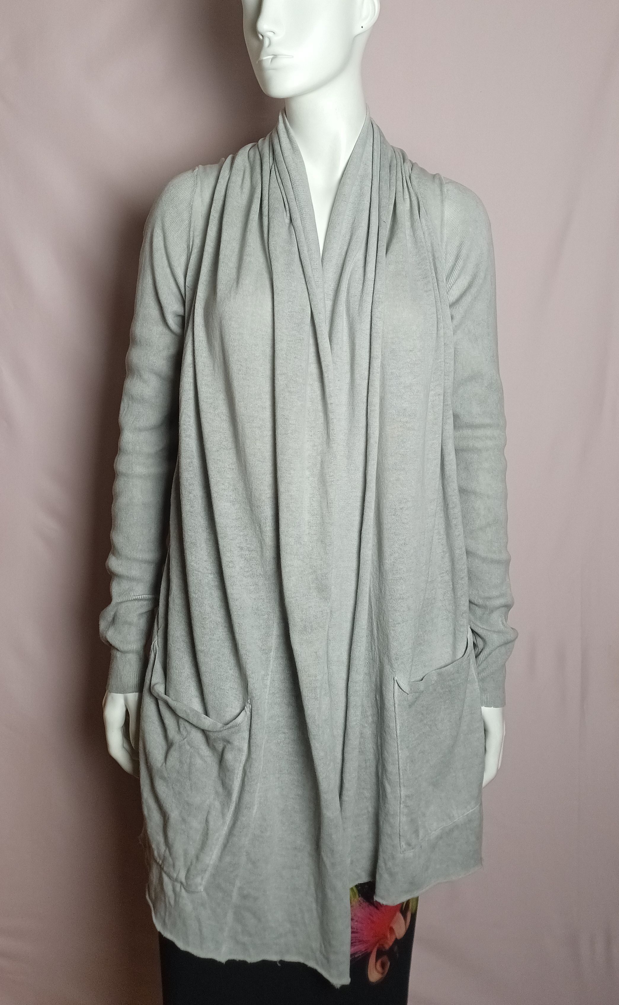 Rundholz RUNDHOLZ Black Label Gray Open Asymmetric Cardigan Size L / US 10 / IT 46 - 1 Thumbnail