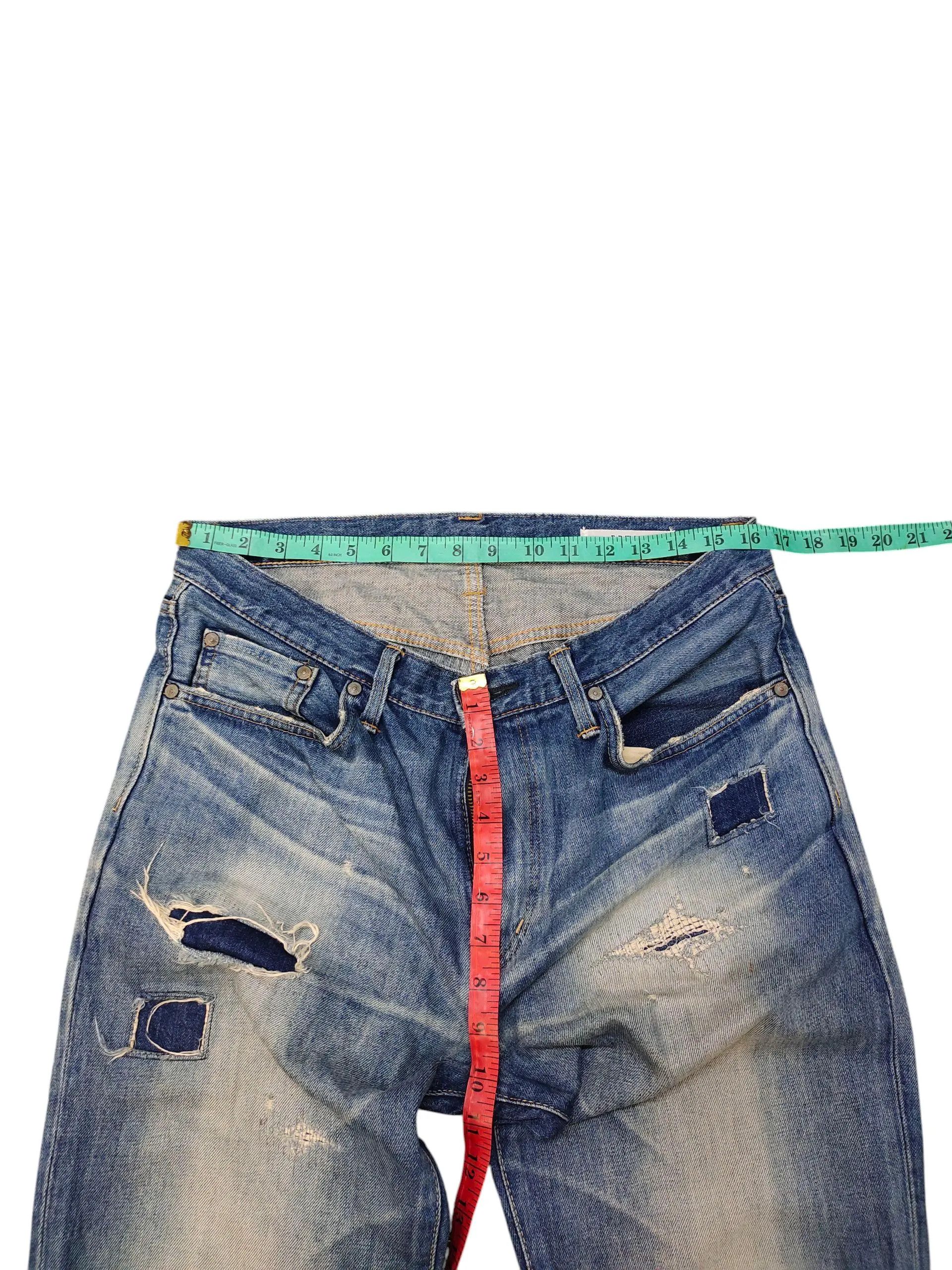 Kapital Vintage 90s Edwin 503TP Boro Patchwork Distress Denim Jeans Size US 34 / EU 50 - 7 Thumbnail