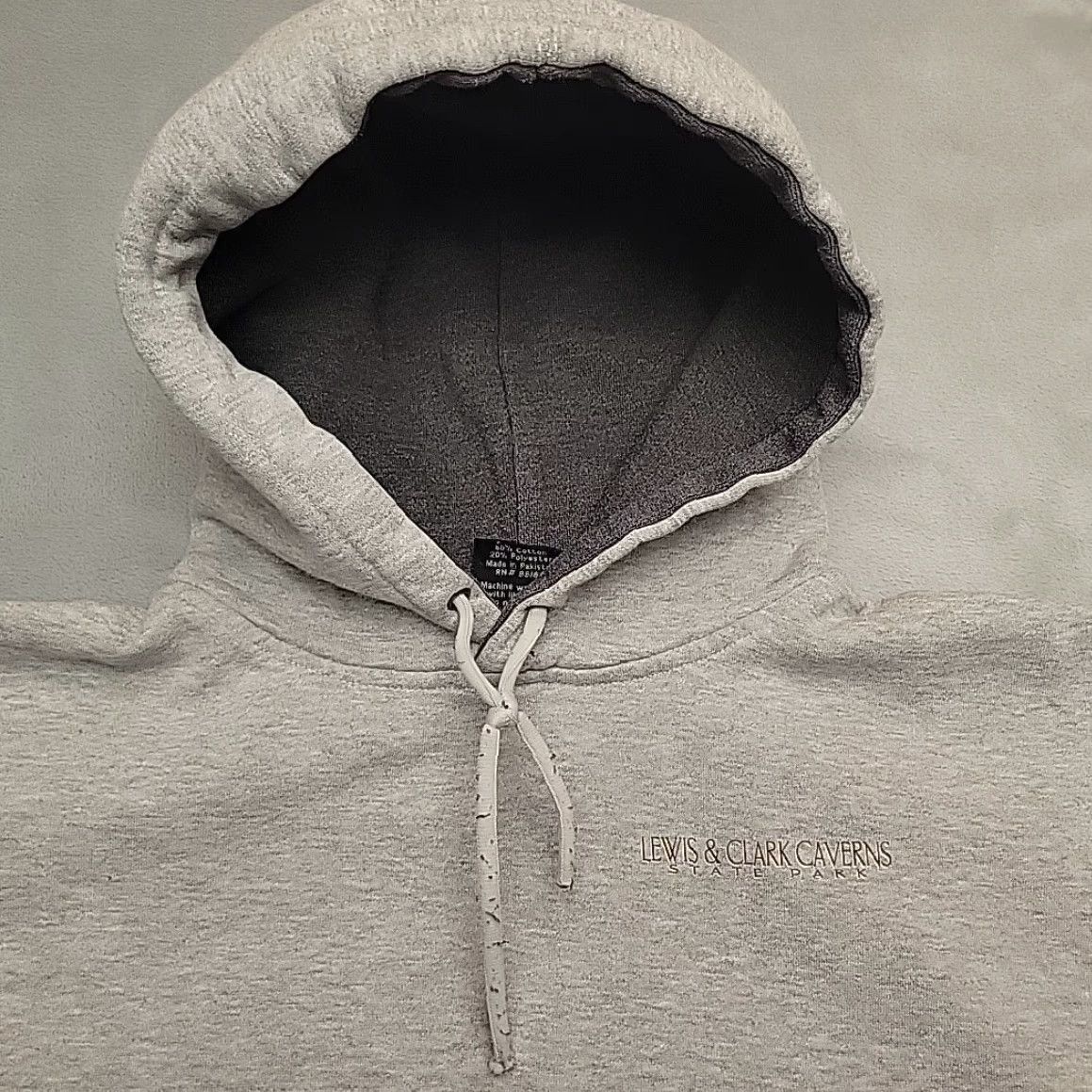 Vintage VINTAGE Lewis & Clark Caverns Hoodie Mens M Gray Hooded Sweatshirt Montana Cave Park Size US M / EU 48-50 / 2 - 3 Thumbnail