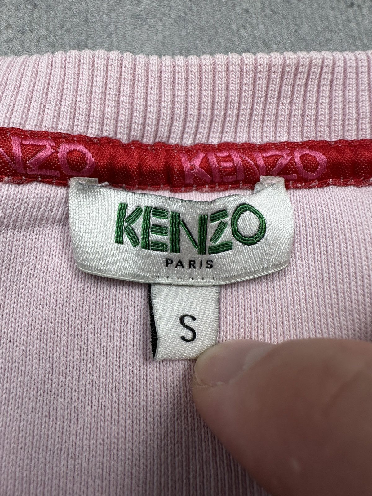 Kenzo Vintage Kenzo Paris Pastel Pink Sweatshirt With Floral Logo Size S / US 4 / IT 40 - 5 Thumbnail