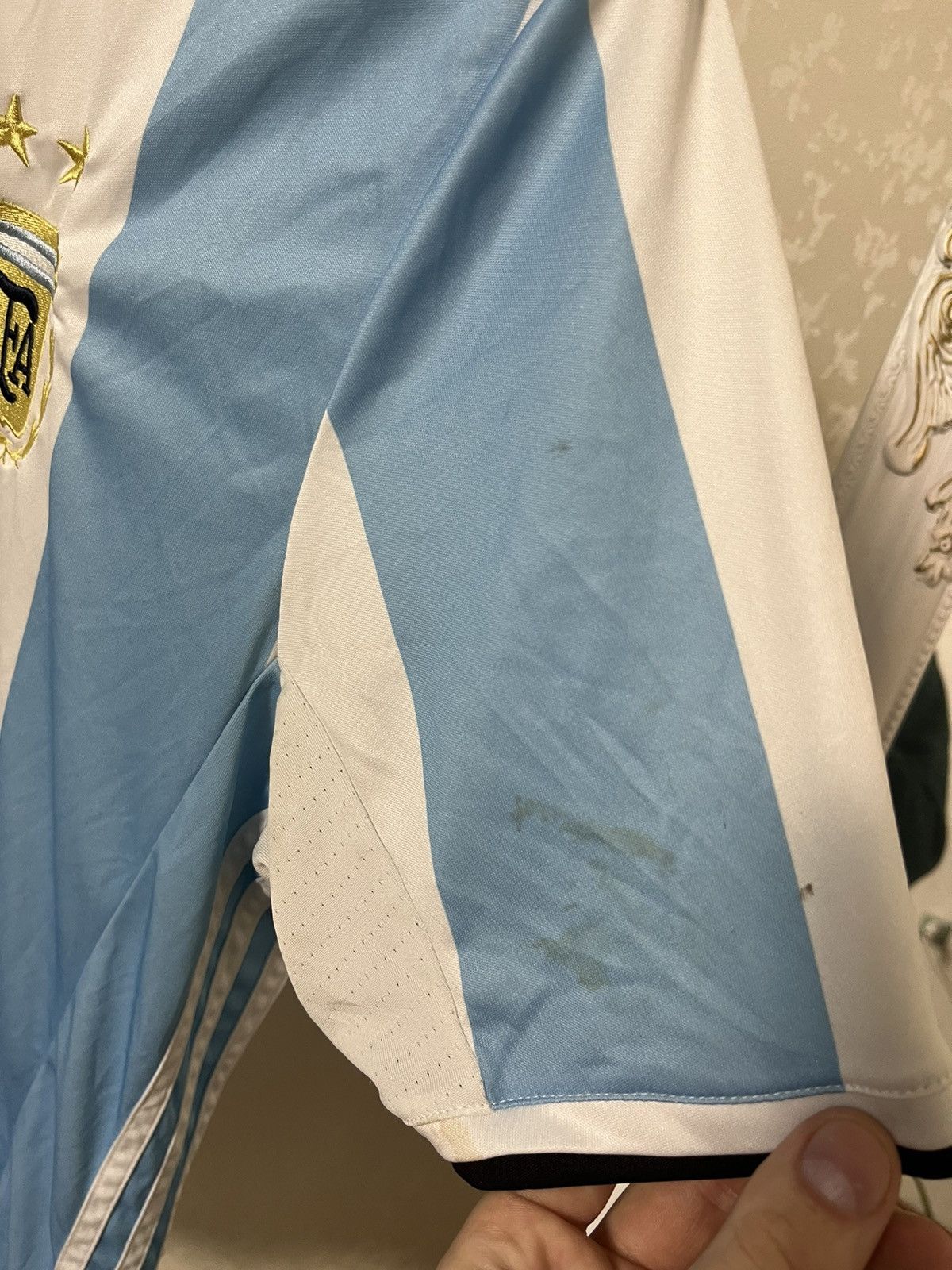 Adidas × Vintage Adidas Argentina 16/17 Home Vintage Jersey Size US L / EU 52-54 / 3 - 6 Thumbnail