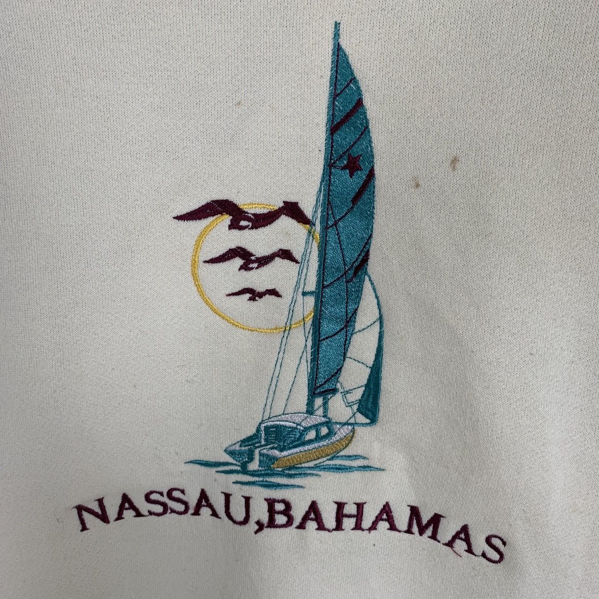 Vintage Vtg 90s Nassau Bahamas Sailling Sweatshirt Size US M / EU 48-50 / 2 - 6 Thumbnail