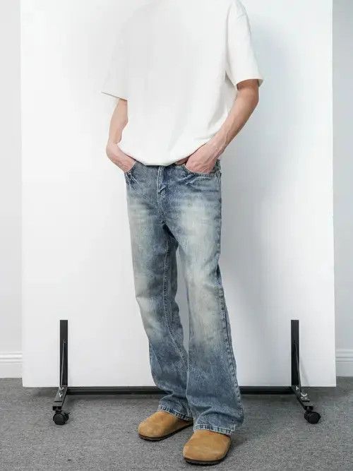 Jean y2k retro washed yuppie flared jeans Size US 32 / EU 48 - 5 Thumbnail