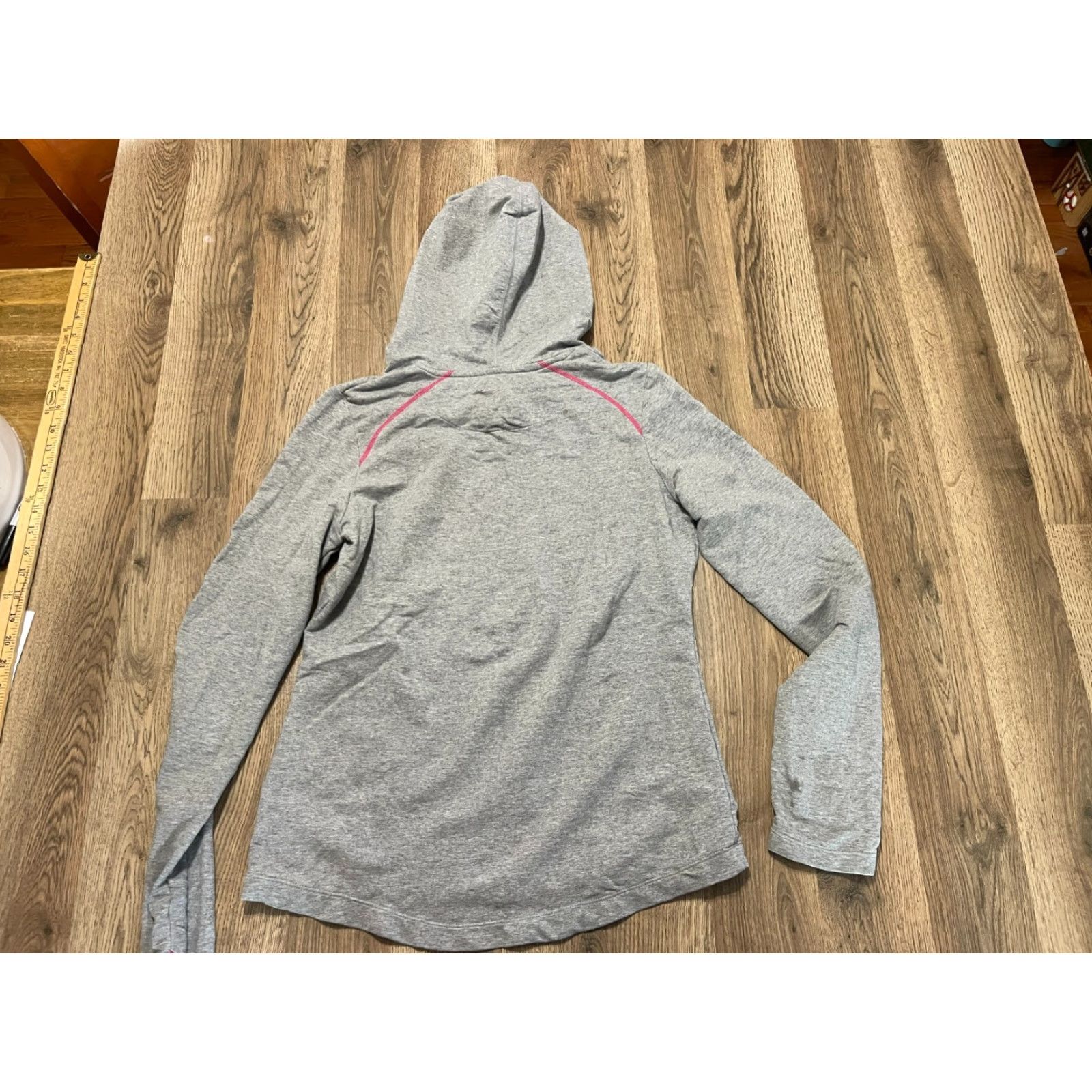 Vintage Energy Zone Hoodie Women's Medium Pullover Long Sleeve Gray Pink Casual Modern Size M / US 6-8 / IT 42-44 - 2 Thumbnail
