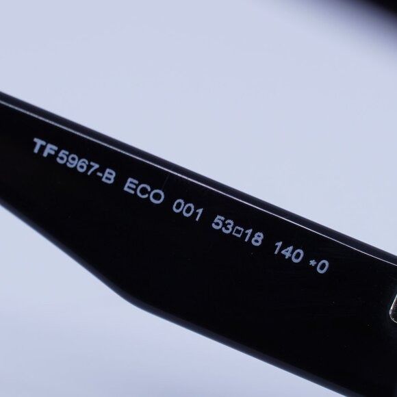Tom Ford Tom Ford FT5967-B 001 Eyeglasses Black 53mm Geometric Frame Size ONE SIZE - 7 Thumbnail