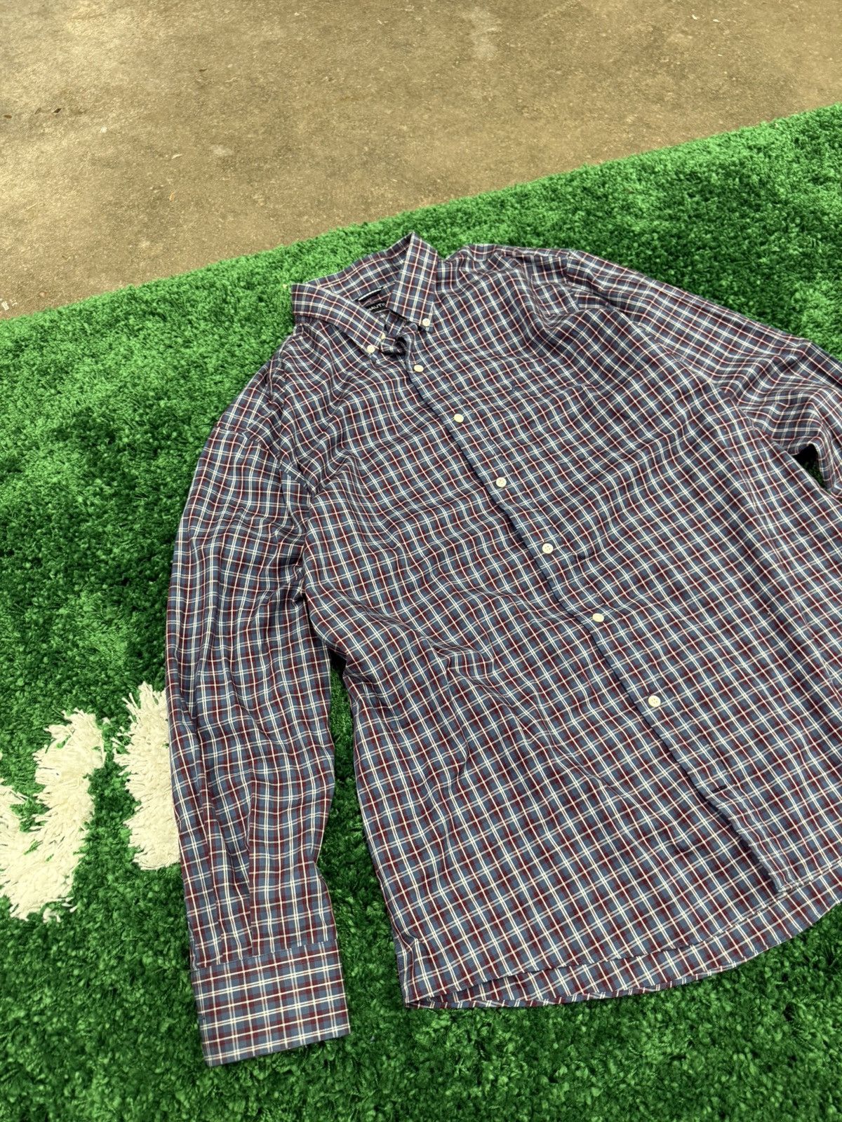 Nautica × Vintage Nautica Plaid Flannel Pocket Shirt 2XL XXL Size US XXL / EU 58 / 5 - 2 Thumbnail