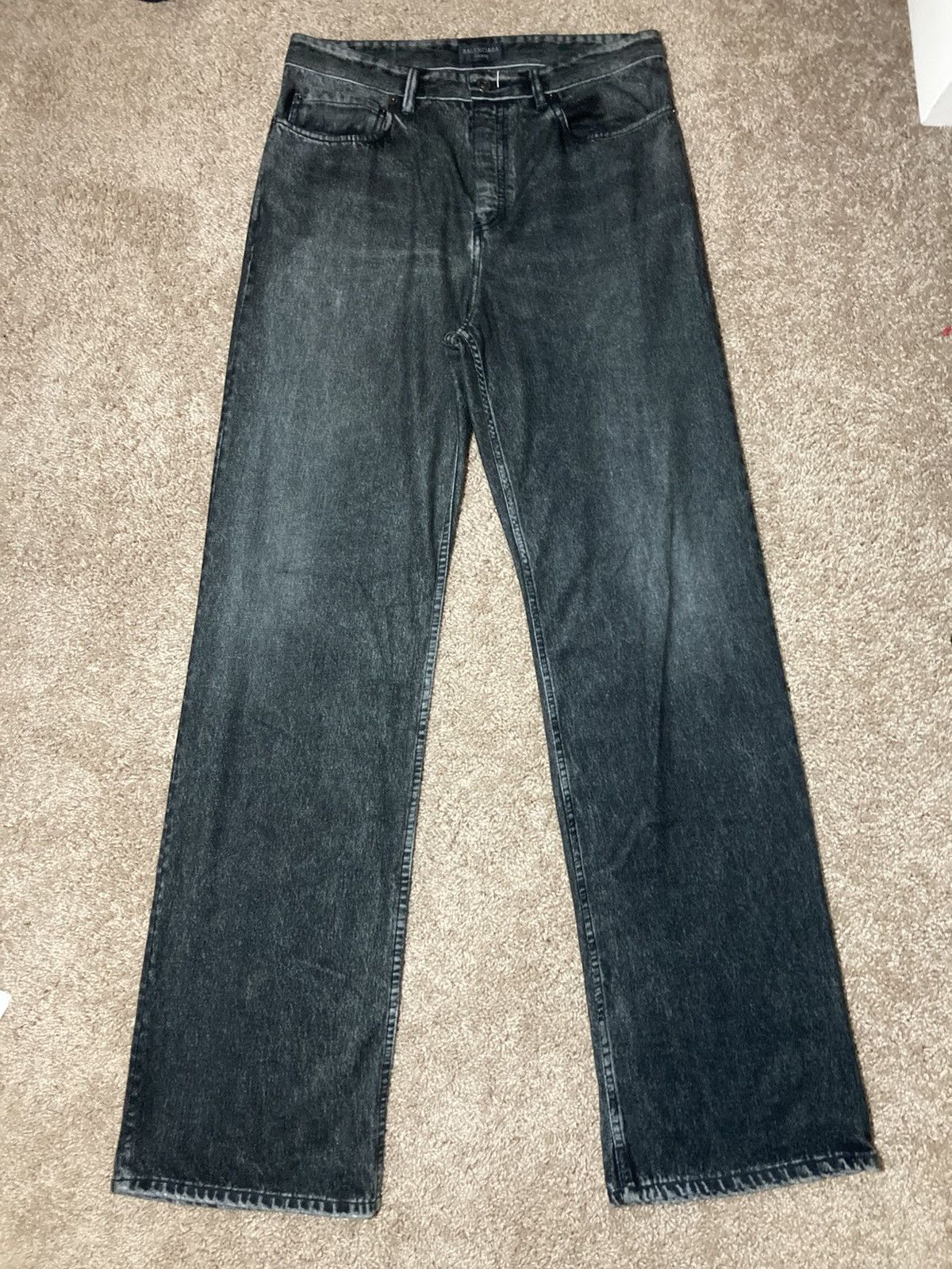Balenciaga New SS23 Balenciaga Trompe L'oeil Flare Jeans Sweats 2023 S Size US 30 / EU 46 - 2 Thumbnail