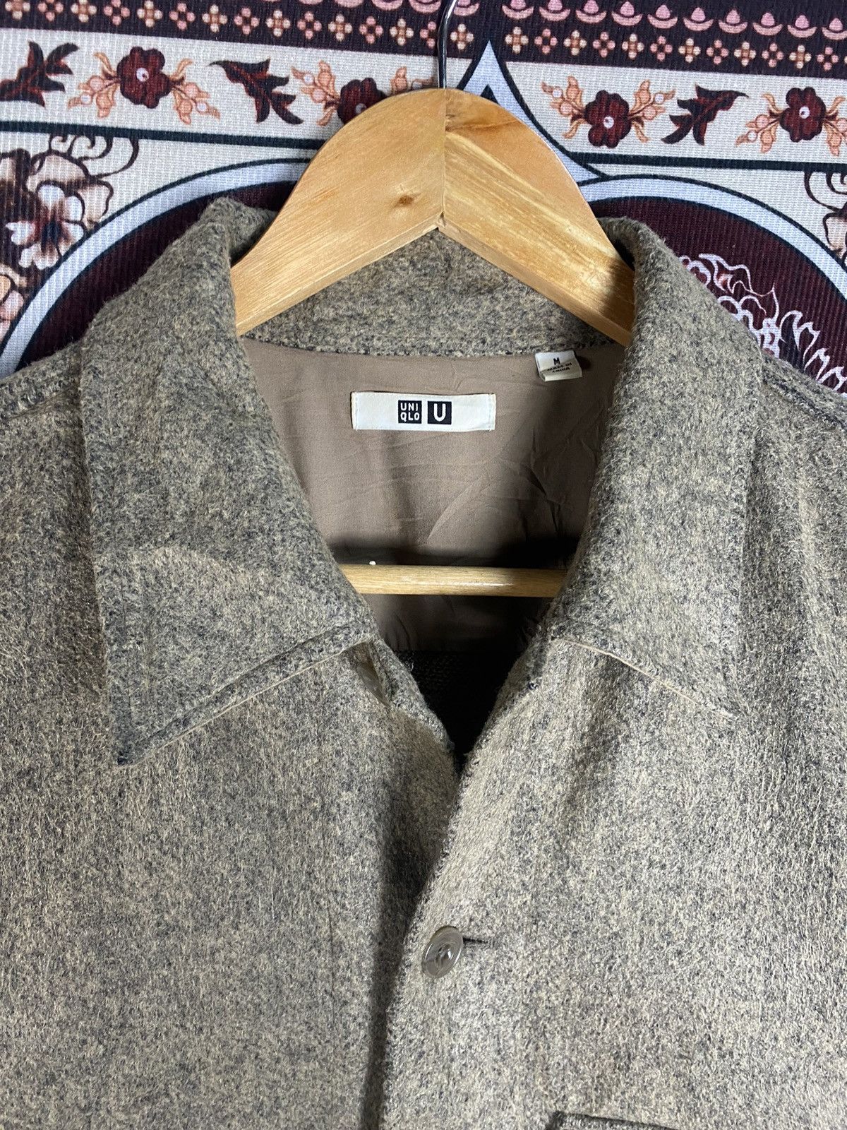 Japanese Brand × Uniqlo 2000s Uniqlo U Lameire Faded Wool Button up Shirt Size US M / EU 48-50 / 2 - 10 Thumbnail