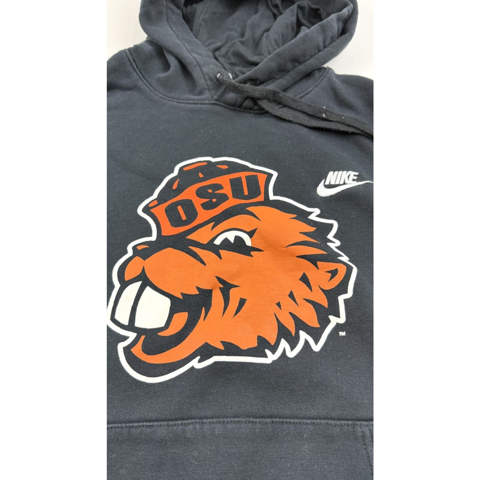 Nike Nike Oregon State Beavers Hoodie Sweatshirt Mens M Black NCAA Pullover Hooded Fleece Kangaroo Pocket University Sportswear Classic 80s 90s Size US M / EU 48-50 / 2 - 5 Thumbnail