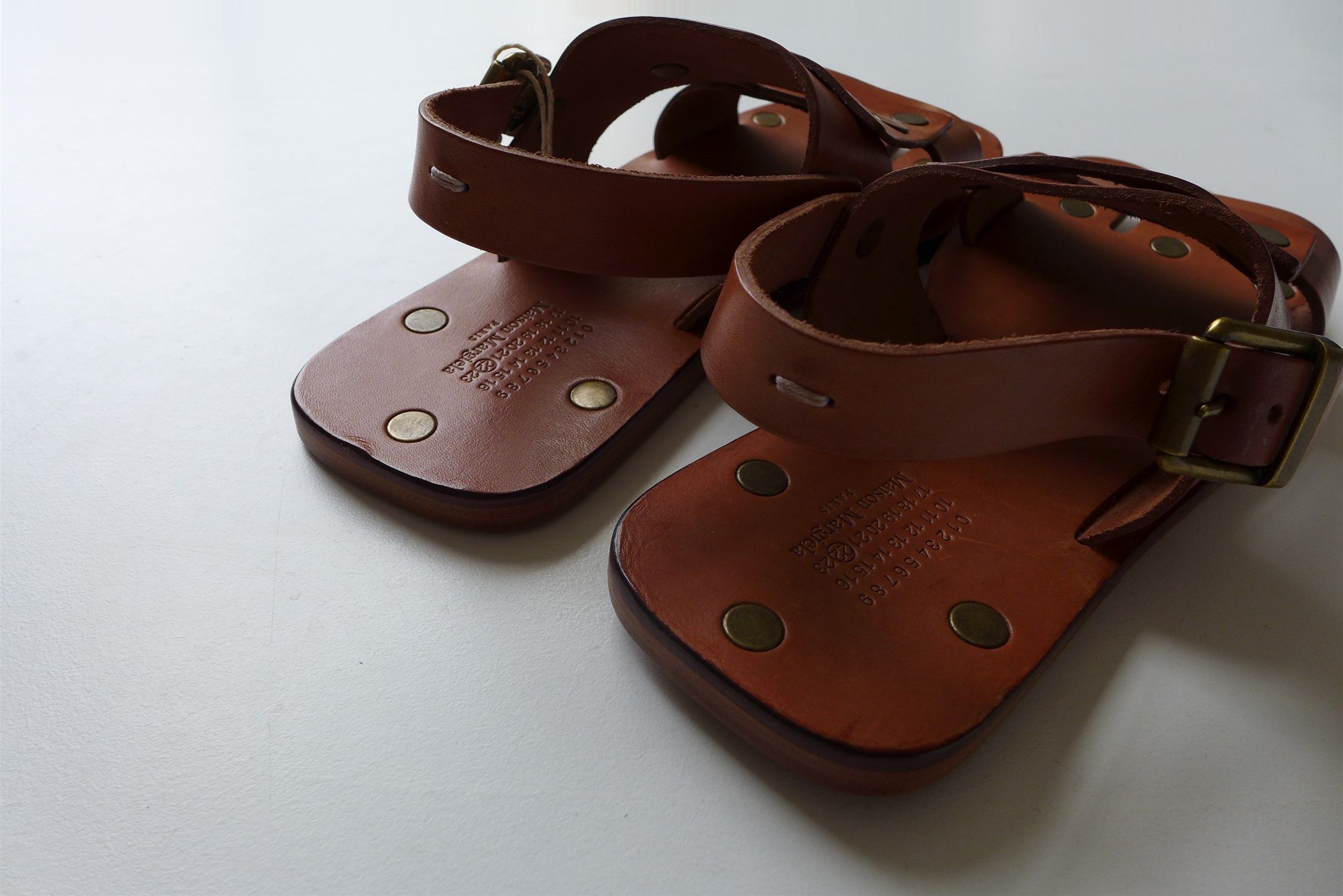 Maison Margiela *Size 39* Margiela Tabi Sandals - Brown Calf Leather Size US 6 / IT 36 - 9 Thumbnail