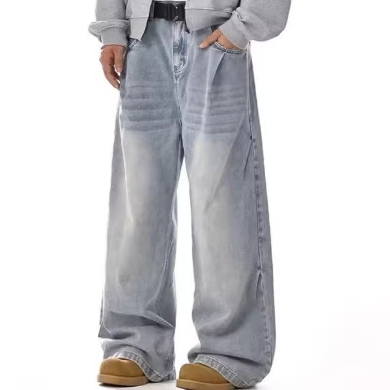 Japanese Brand Washed Cleanfit High Street Straight Loose Wide Leg Denim Size US 31 - 6 Thumbnail