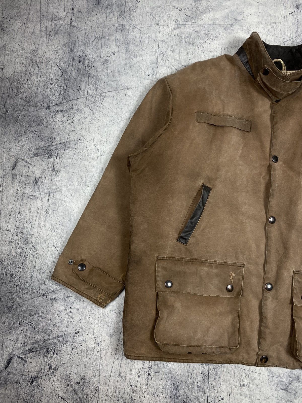 Barbour Barbour Bushman Waxed Jacket Brown Distressed Workwear Size US XXL / EU 58 / 5 - 3 Thumbnail