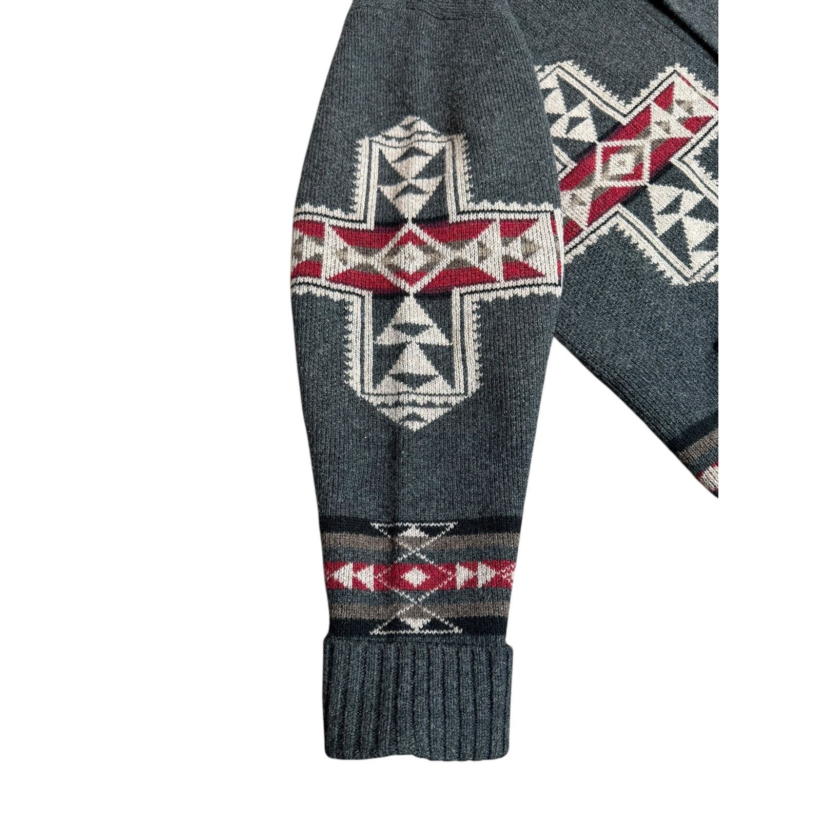 Pendleton × Vintage Vintage Pendleton Four Corners Lambswool Aztec Knit Cardigan Size US XXL / EU 58 / 5 - 5 Thumbnail