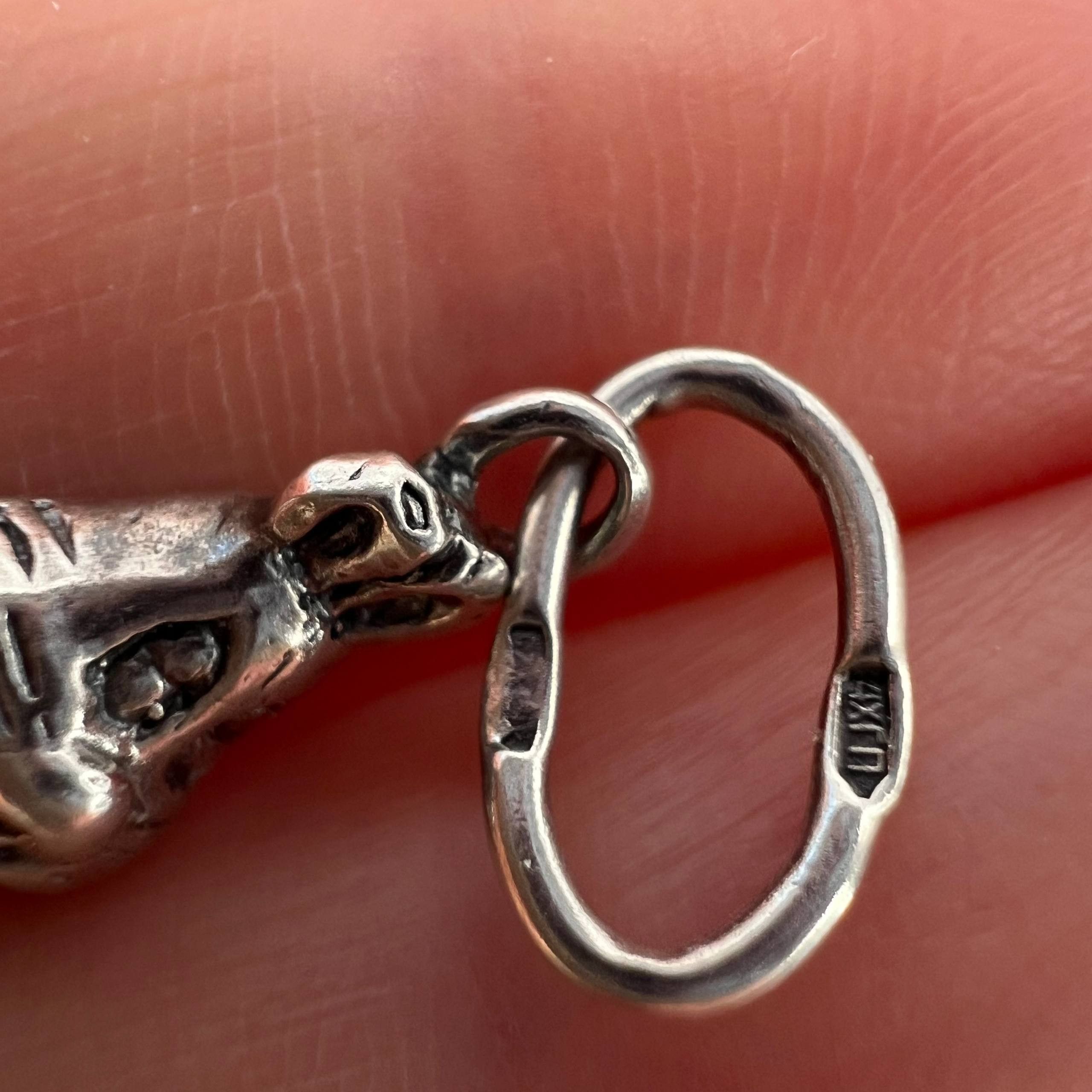 Vintage Vintage Pendant Rabbit Sterling Silver 925 Jewelry 2g Size ONE SIZE - 3 Thumbnail